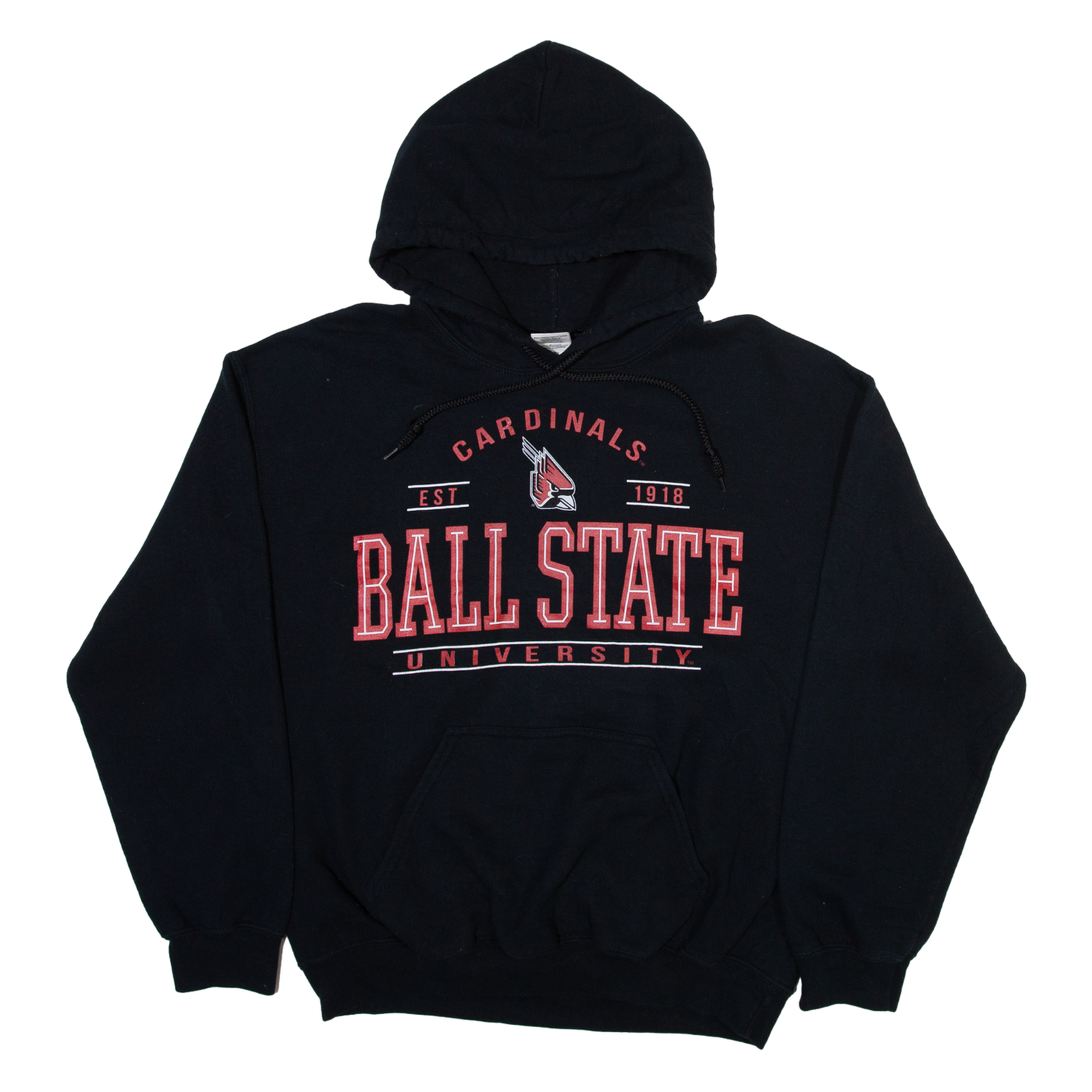 GILDAN Cardinals Ball State Mens Black Hoodie USA M Refurbished - N/A refurbished available on Cerqular