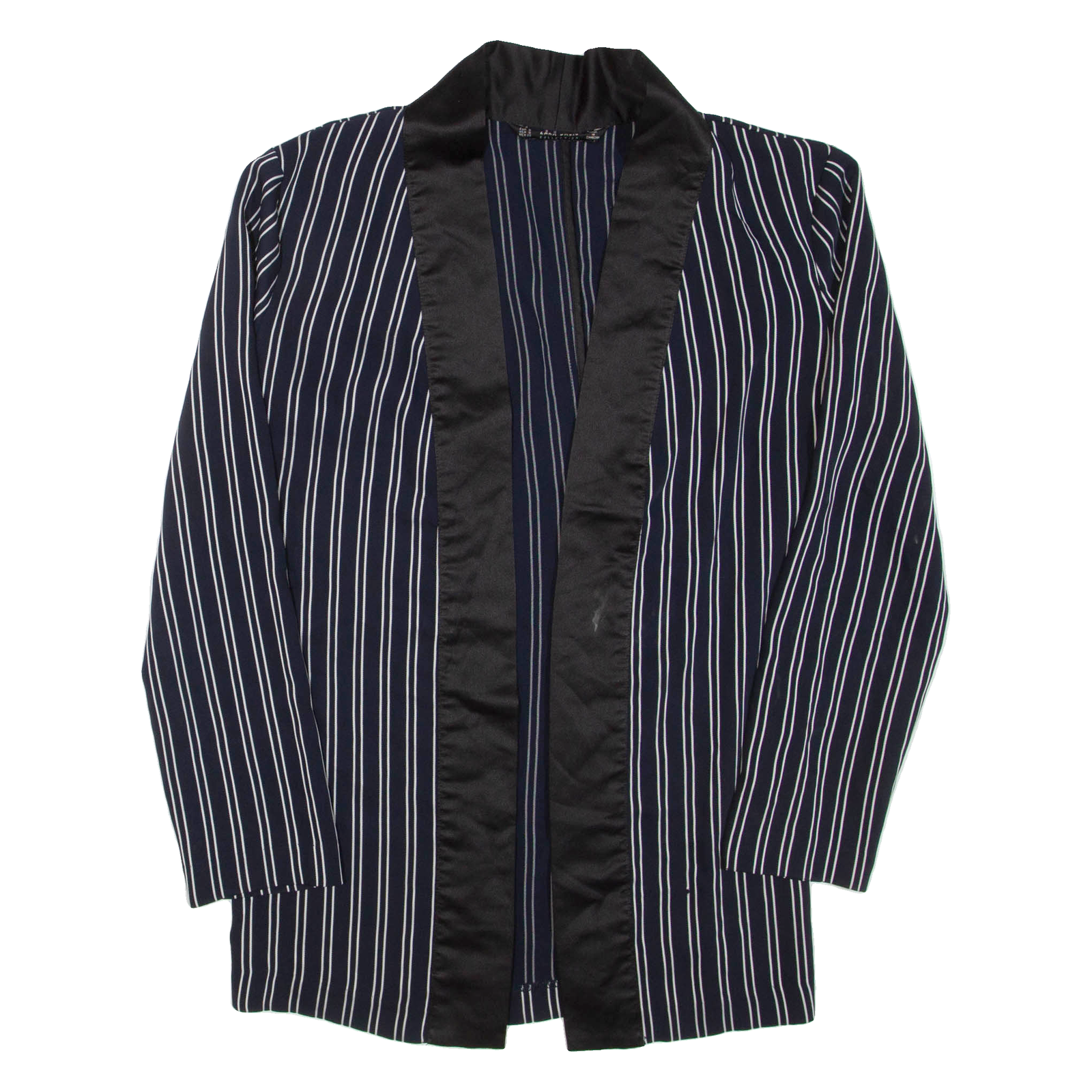 ZARA Womens Kimono Top Blue Long Sleeve Striped S Refurbished - N/A refurbished available on Cerqular