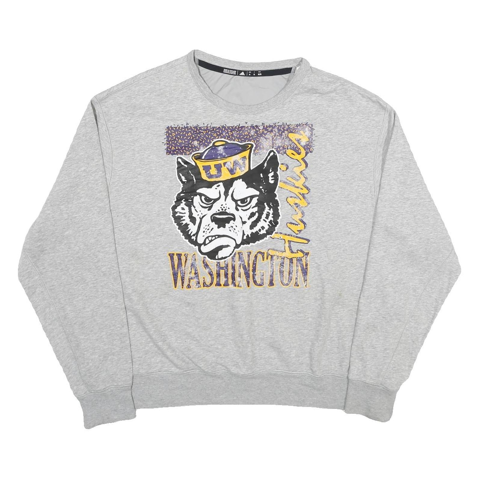 Buy ADIDAS Mens Grey Washington Huskies Crew Neck XL Cotton Blend Sweatshirt Refurbished - $33.79 ADIDAS Mens Grey Washington Huskies Crew Neck XL Cotton Blend Sweatshirt Refurbished - N/A refurbished available on Cerqular