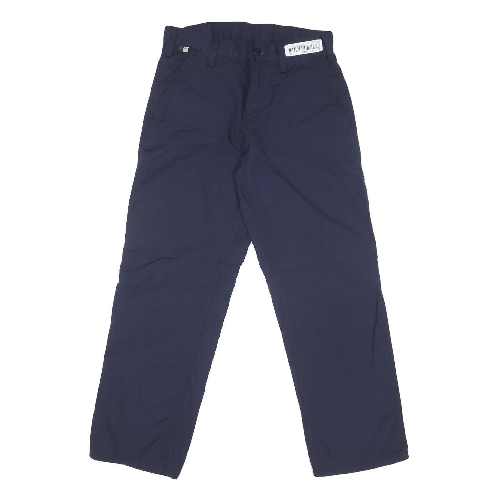 CARHARTT Mens Cotton Blend Navy Regular Fit Straight Leg Trousers W30 L29 Refurbished - N/A refurbished available on Cerqular