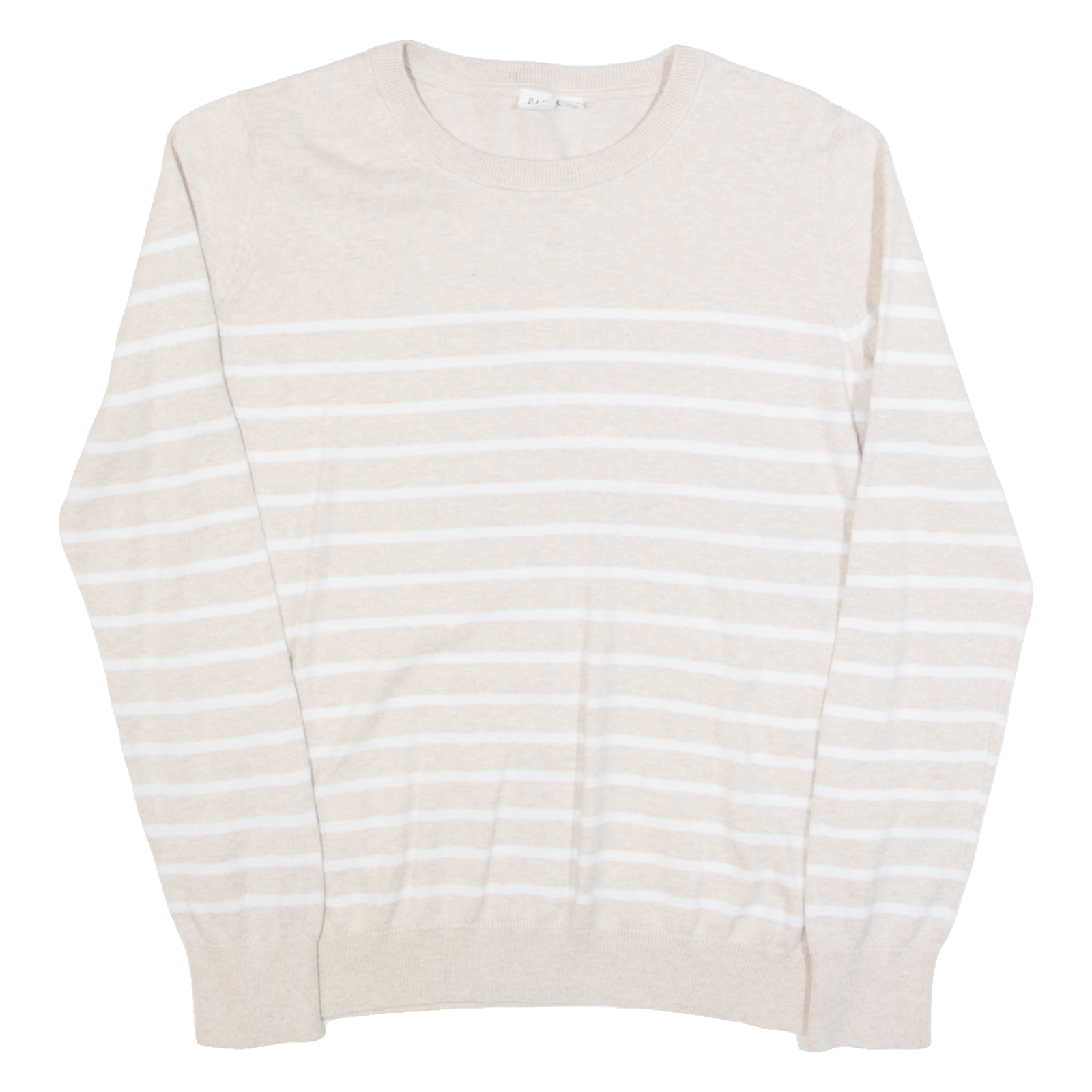 GAP Womens Patterned Jumper Beige Striped Tight Knit S Refurbished - N/A refurbished available on Cerqular