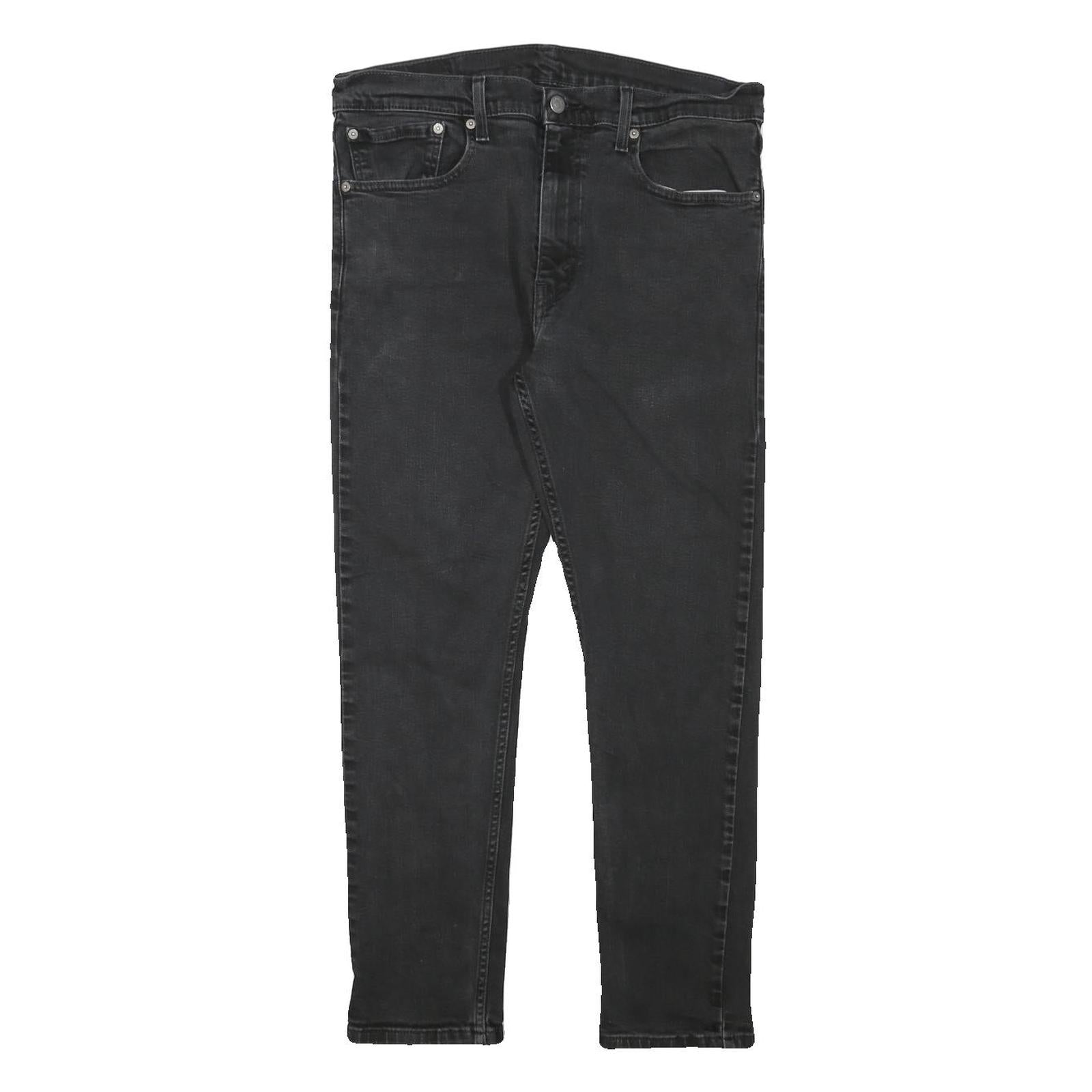 LEVI'S Mens Slim Black Denim Slim Fit Skinny Jeans W32 L27 Zip Closure Refurbished - N/A refurbished available on Cerqular