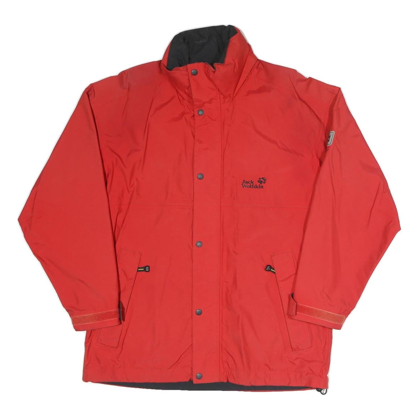 JACK WOLFSKIN Mens Red Outdoor Jacket XS Polyester Blend Plain Zip Lightweight Refurbished - N/A refurbished available on Cerqular