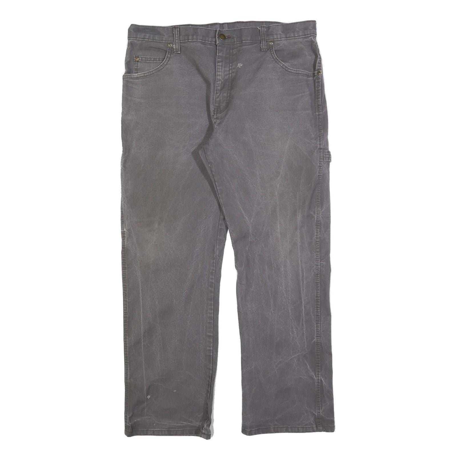 DICKIES Mens Cotton Blend Grey Workwear Regular Straight Leg Trousers W34 L30 Refurbished - N/A refurbished available on Cerqular