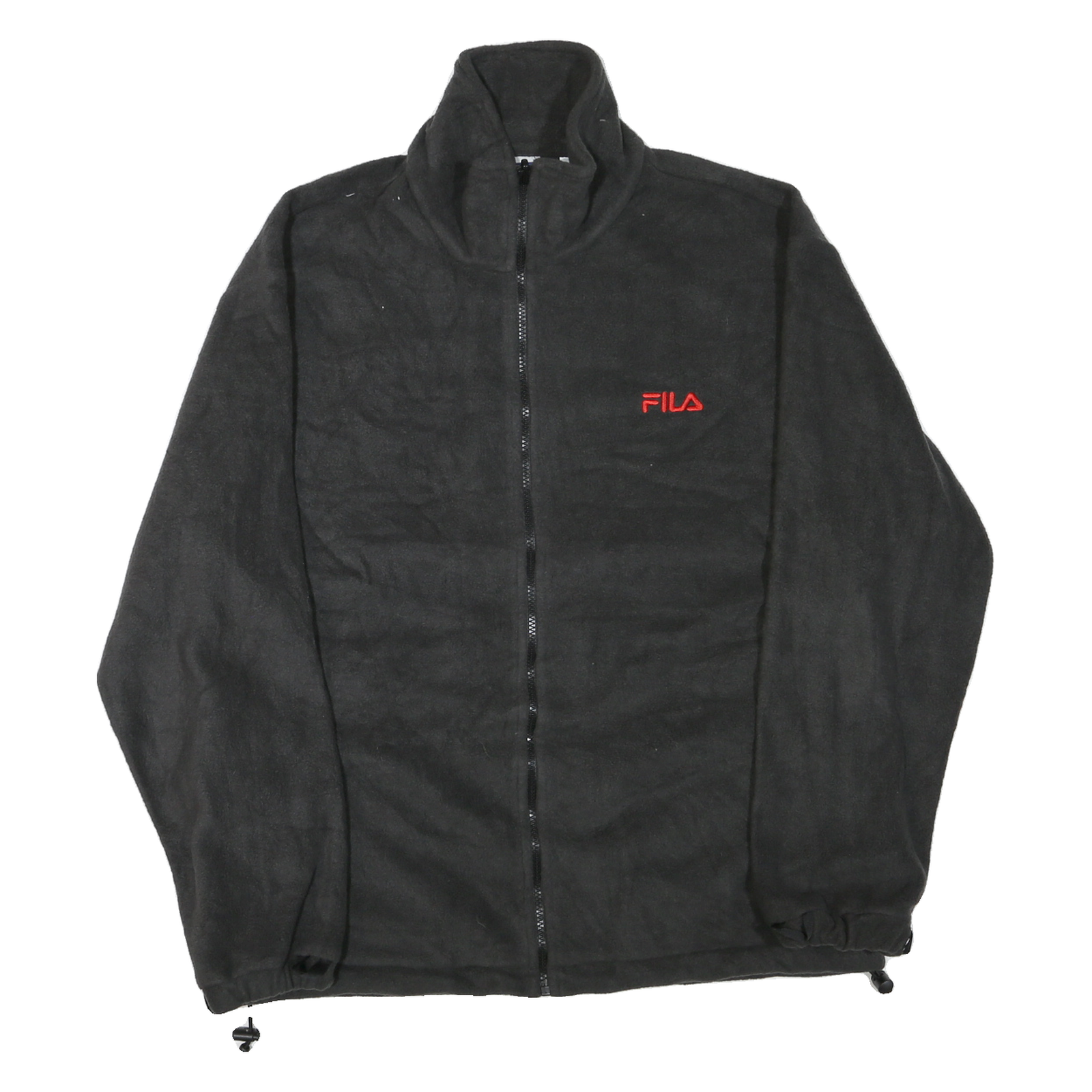 FILA Mens Black Zip Jacket L Polyester Blend Plain Casual Sporty Warm Refurbished - N/A refurbished available on Cerqular
