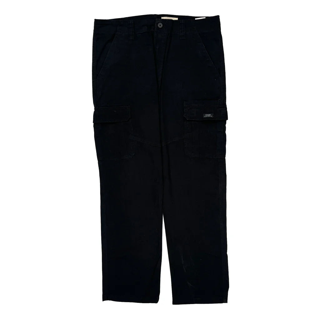 Buy Wrangler Cargo Trousers - 38W 32L Black Cotton Refurbished - $46.89 Wrangler Cargo Trousers - 38W 32L Black Cotton Refurbished - Thrifted (note: this is a term often used to describe second- refurbished available on Cerqular