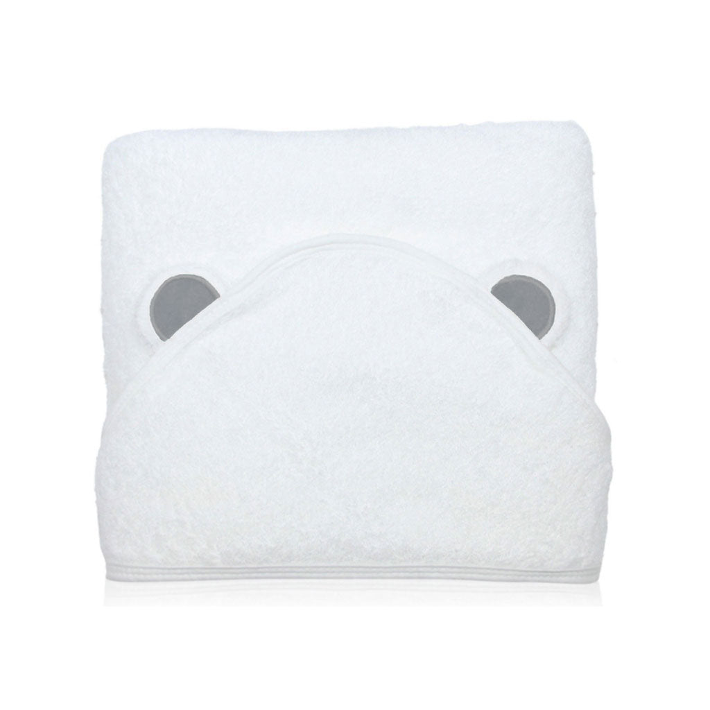 Buy Super Soft Bamboo Hooded Towel + Washcloth Set - Grey Bear Refurbished - $32.50 Super Soft Bamboo Hooded Towel + Washcloth Set - Grey Bear Refurbished - The Wee Bean refurbished available on Cerqular