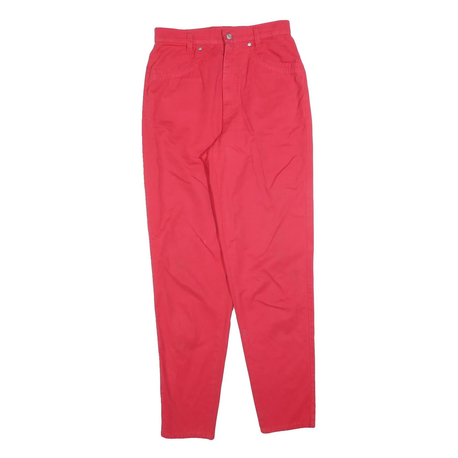 TAIFUN Womens Red Regular Fit Straight Leg Trousers W28 L32 Comfort Classic Refurbished - N/A refurbished available on Cerqular