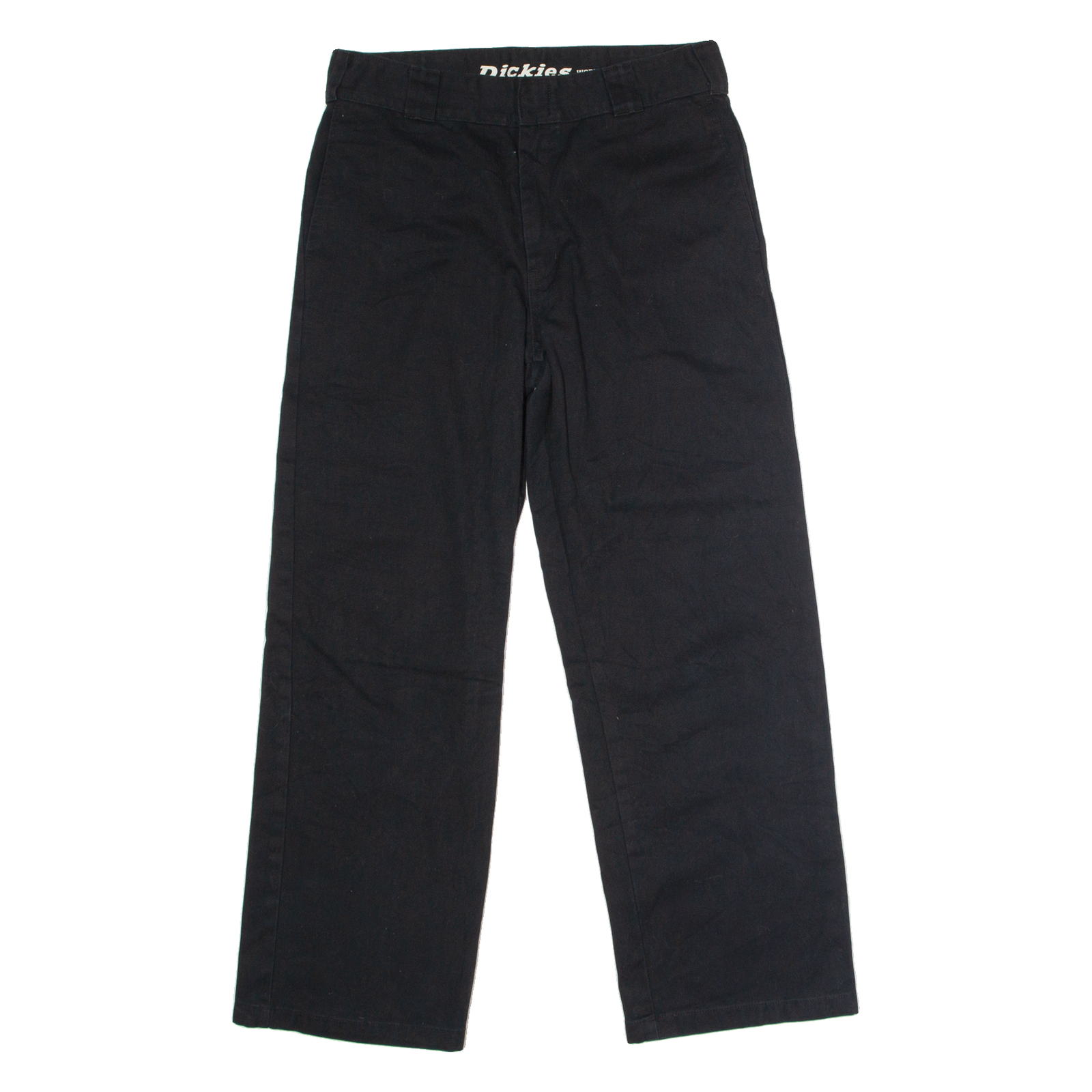 DICKIES Roll Crop Hem Workwear Womens Twill Trousers Black Straight W29 L29 Refurbished - N/A refurbished available on Cerqular