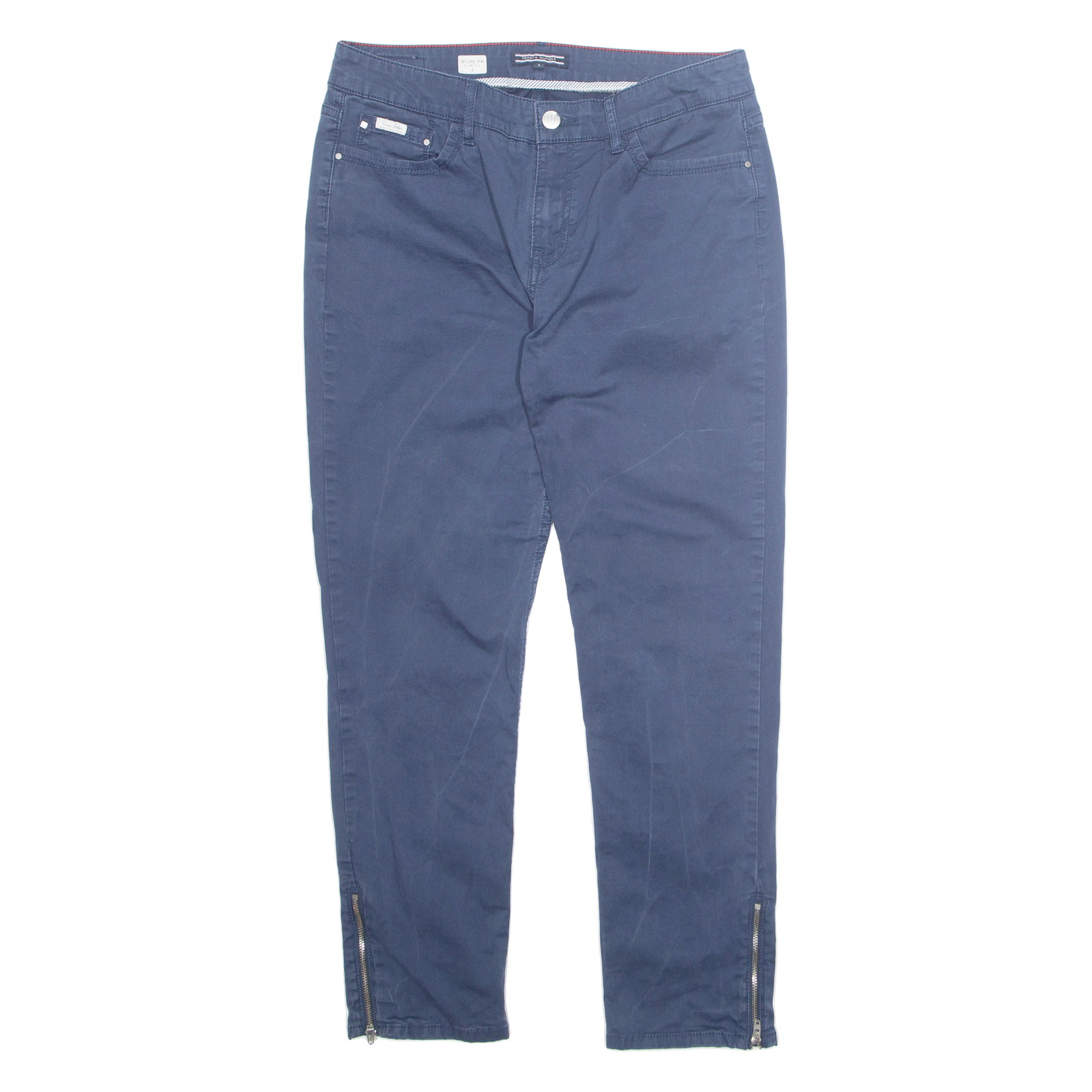 TOMMY HILFIGER Womens Trousers Blue Regular Tapered W28 L26 Refurbished - N/A refurbished available on Cerqular