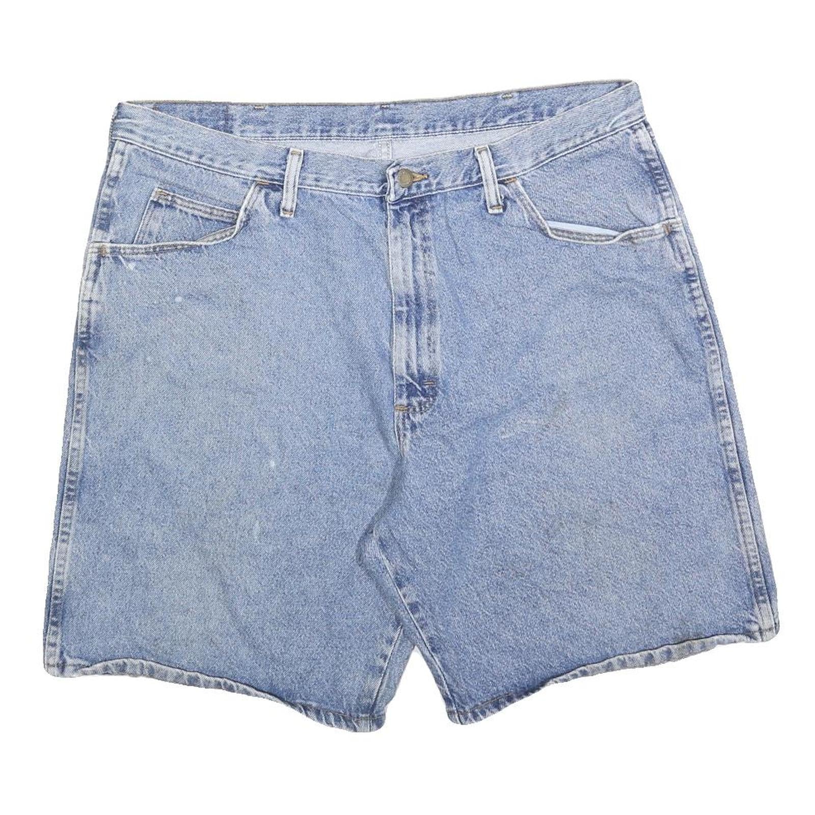 WRANGLER Mens Blue Denim Casual Shorts XL W38 Classic Cotton Blend Refurbished - N/A refurbished available on Cerqular