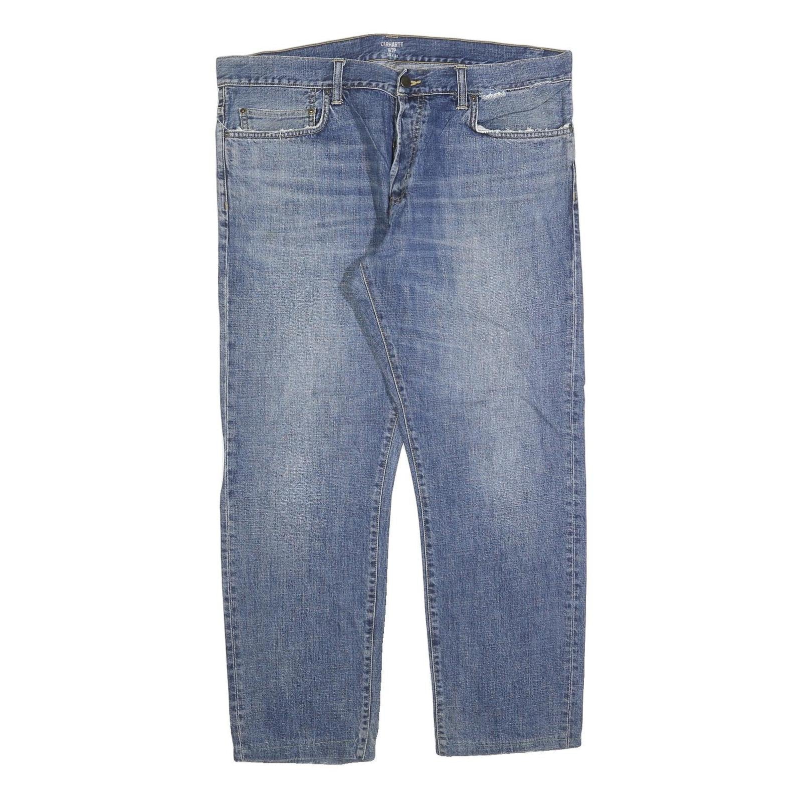 CARHARTT Mens Blue Regular Fit Straight Denim Jeans W38 L29 Workwear Refurbished - N/A refurbished available on Cerqular