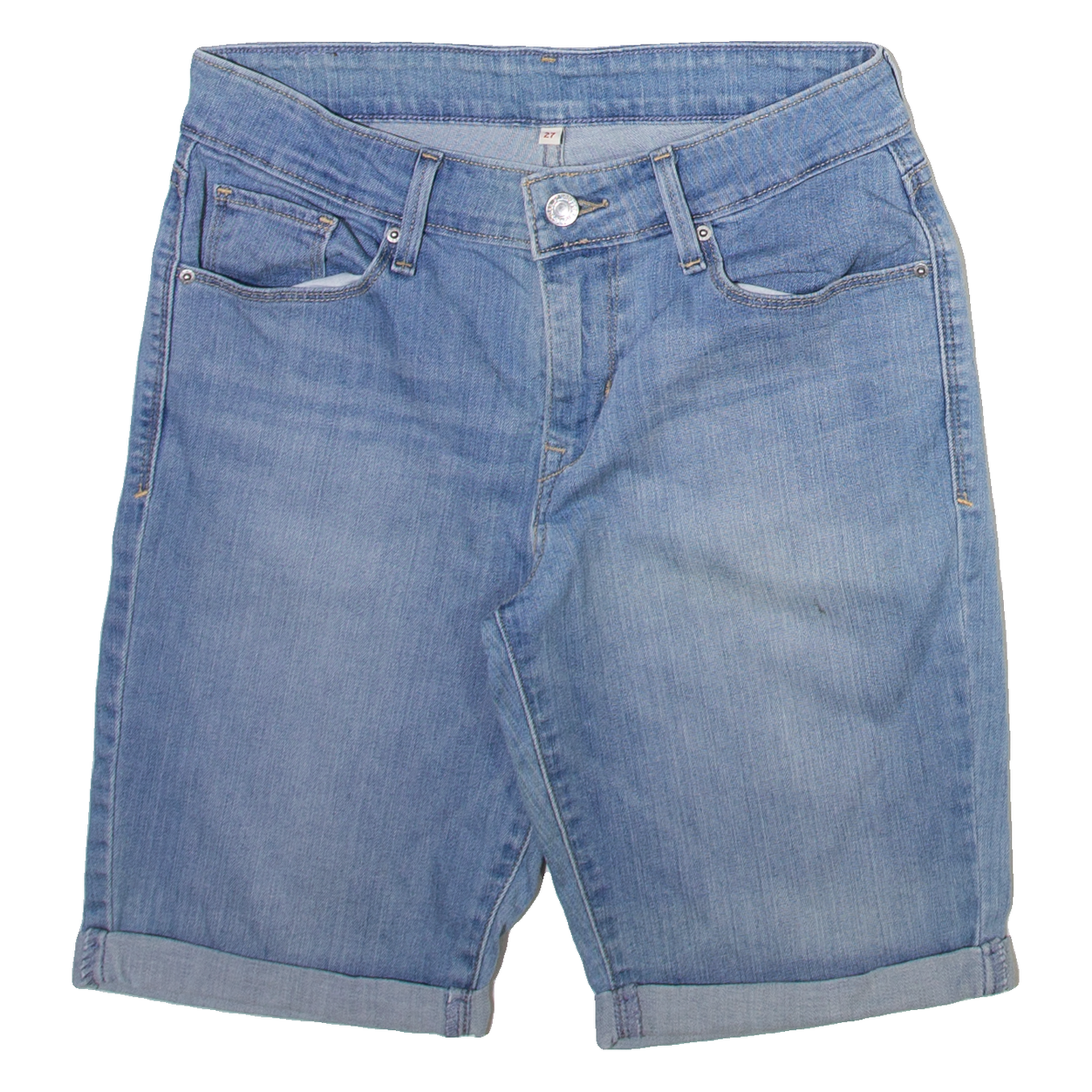 LEVI'S Womens Denim Shorts Blue S W27 Refurbished - N/A refurbished available on Cerqular