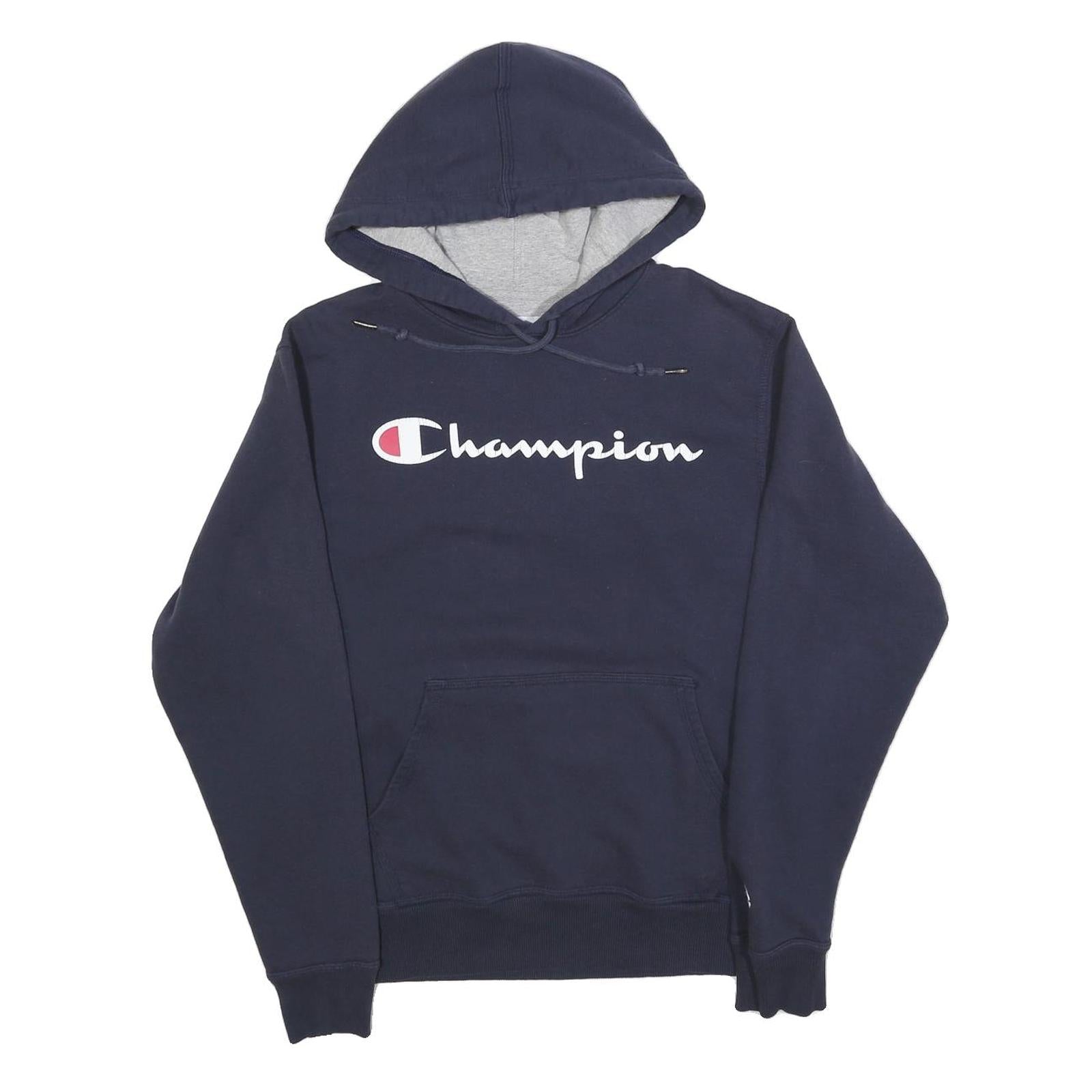 Buy CHAMPION Mens Navy Blue Pullover Hoodie S Cotton Blend Logo Sweatshirt Refurbished - $33.79 CHAMPION Mens Navy Blue Pullover Hoodie S Cotton Blend Logo Sweatshirt Refurbished - N/A refurbished available on Cerqular