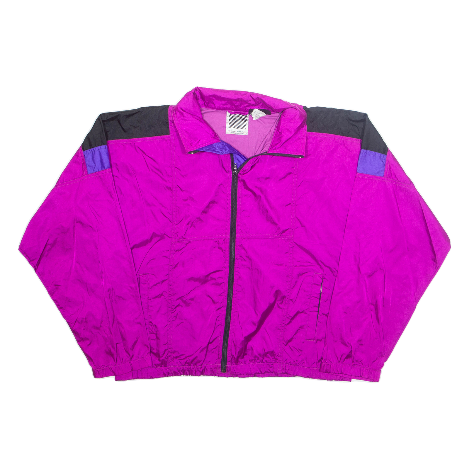 SUNBUSTER Womens Track Jacket Purple Nylon L Refurbished - N/A refurbished available on Cerqular