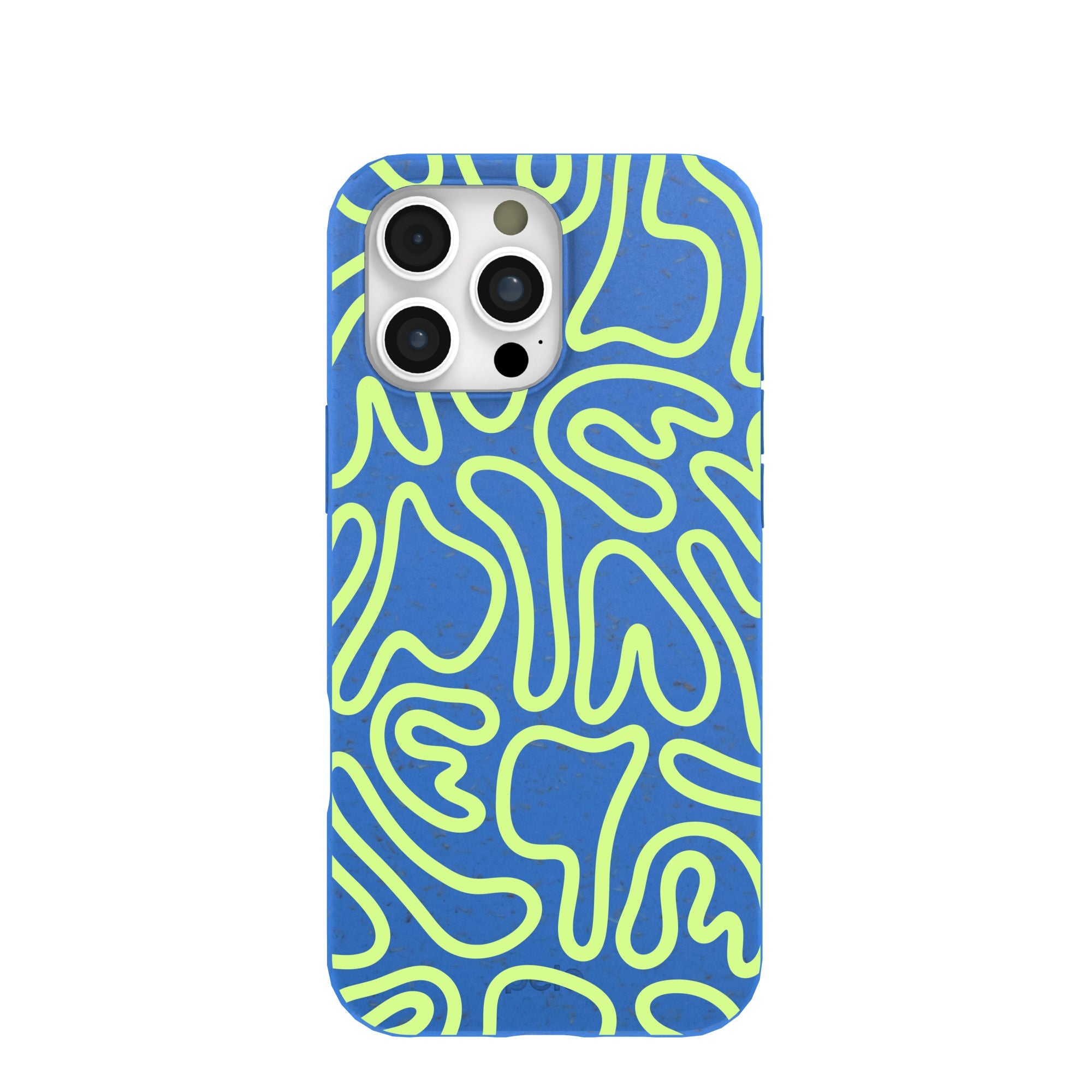 Electric Blue Dizzy Dreams iPhone 16 Pro Max Case Refurbished - Pela Case refurbished available on Cerqular