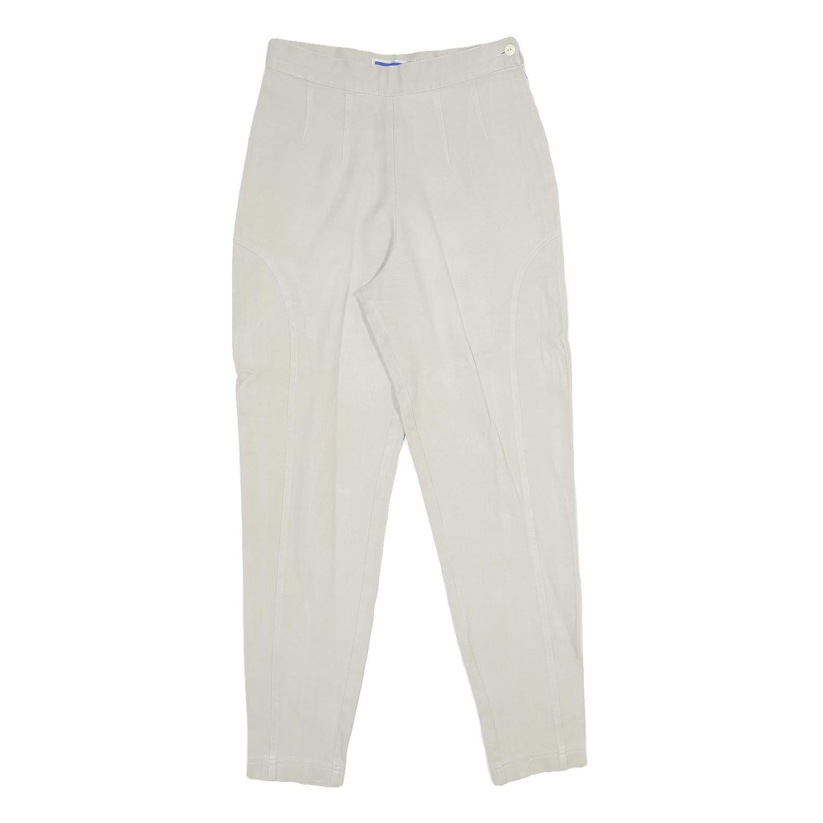 COLLECTION 5 Womens Cotton Blend Beige Regular Fit Straight Trousers W28 L28 Refurbished - N/A refurbished available on Cerqular