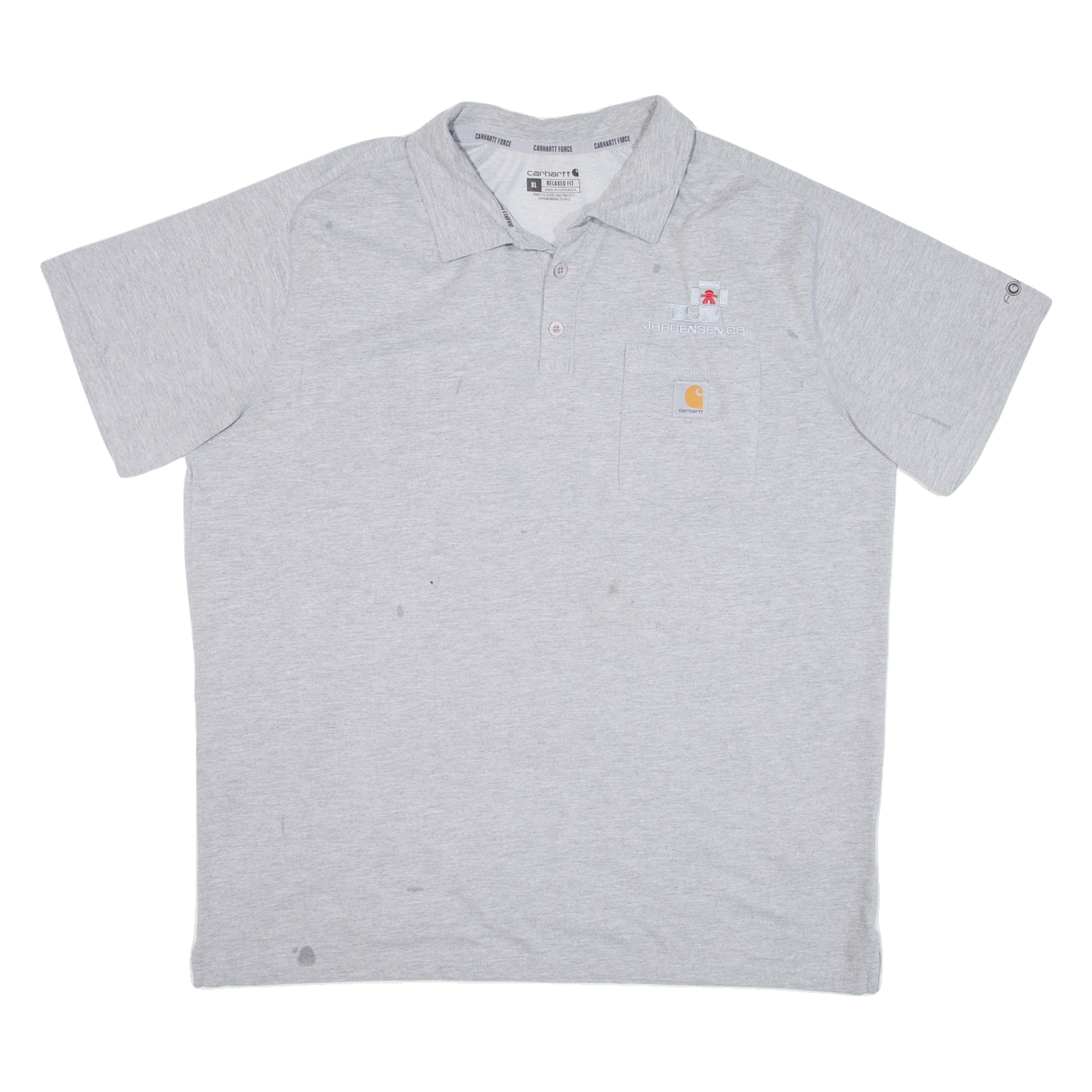 CARHARTT Relaxed Fit Mens Polo Shirt Grey XL Refurbished - N/A refurbished available on Cerqular