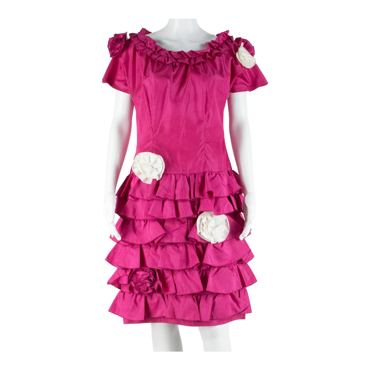 JEWELS Womens Pencil Dress Pink Short Sleeve Knee Length L Refurbished - N/A refurbished available on Cerqular