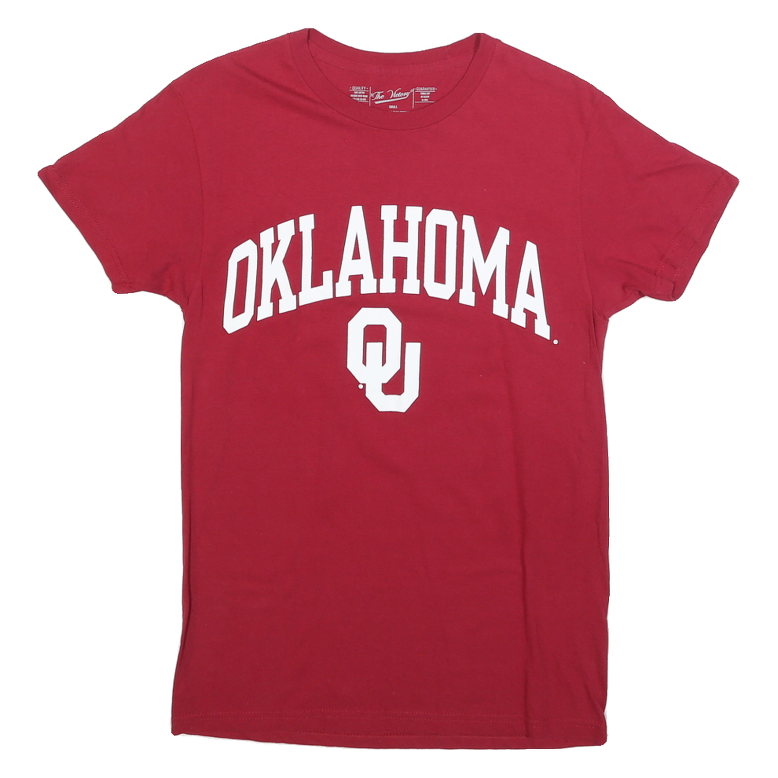 THE VICTORY Womens Red Oklahoma Graphic T-Shirt S Short Sleeve Crew Neck Cotton Refurbished - N/A refurbished available on Cerqular
