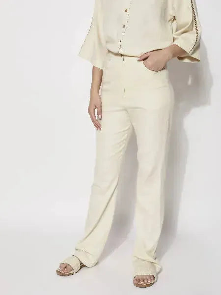 Aria Natural Lounge Pants | Size: 38 | Color: Natural Refurbished - N/A (Anjum Khan is a personal name, not a brand refurbished available on Cerqular