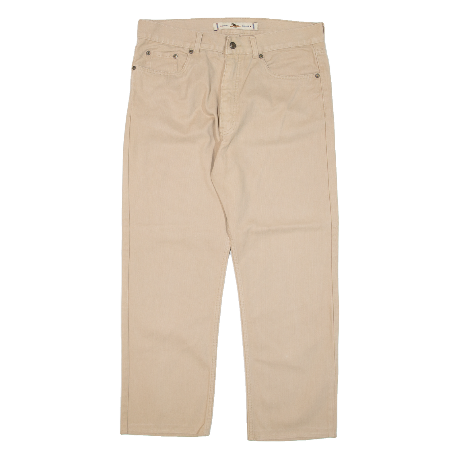 GO WEST Mens Trousers Beige Regular Straight W34 L27 Refurbished - N/A refurbished available on Cerqular