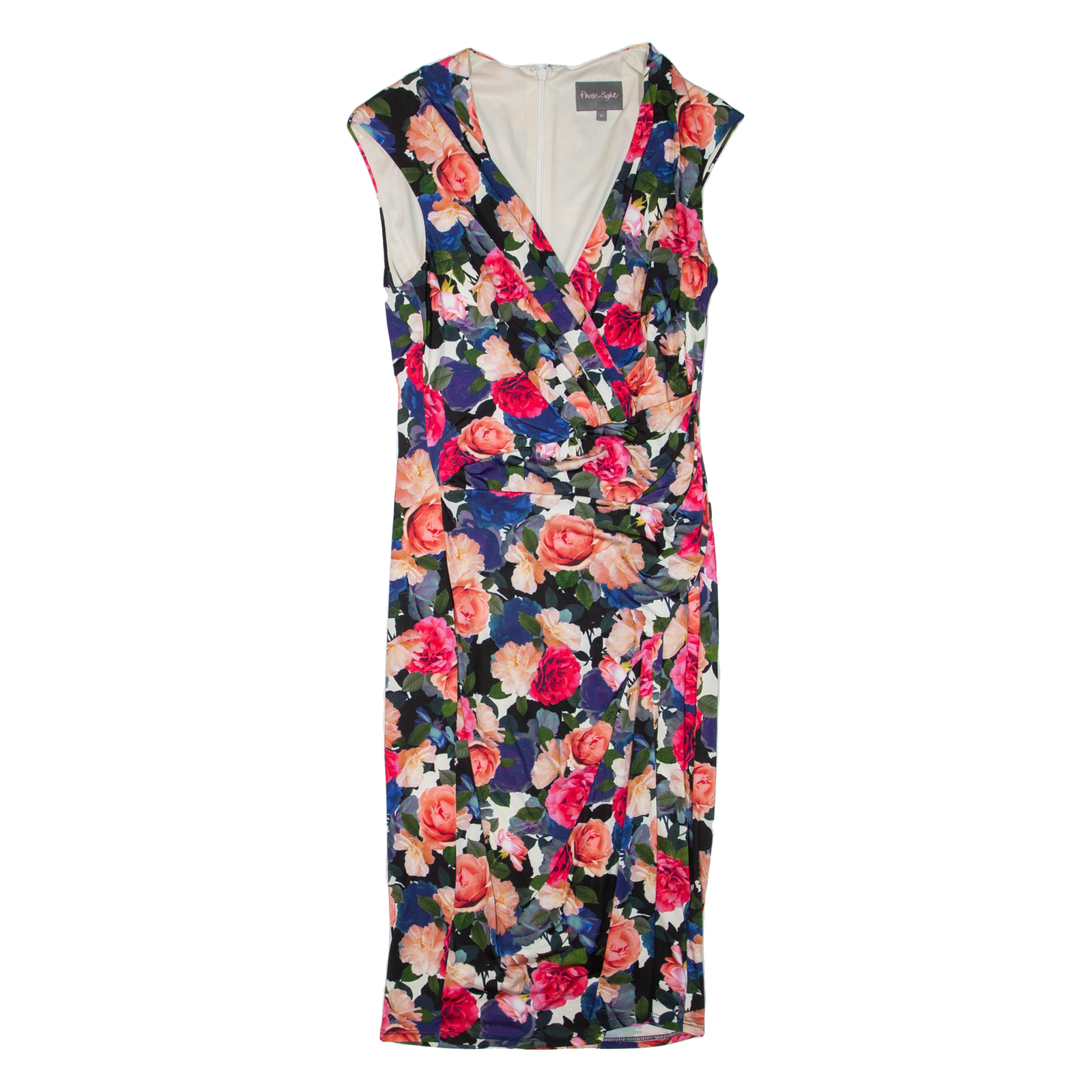 PHASE EIGHT Womens Day Dress Blue Viscose Floral Sleeveless Knee Length M Refurbished - N/A refurbished available on Cerqular