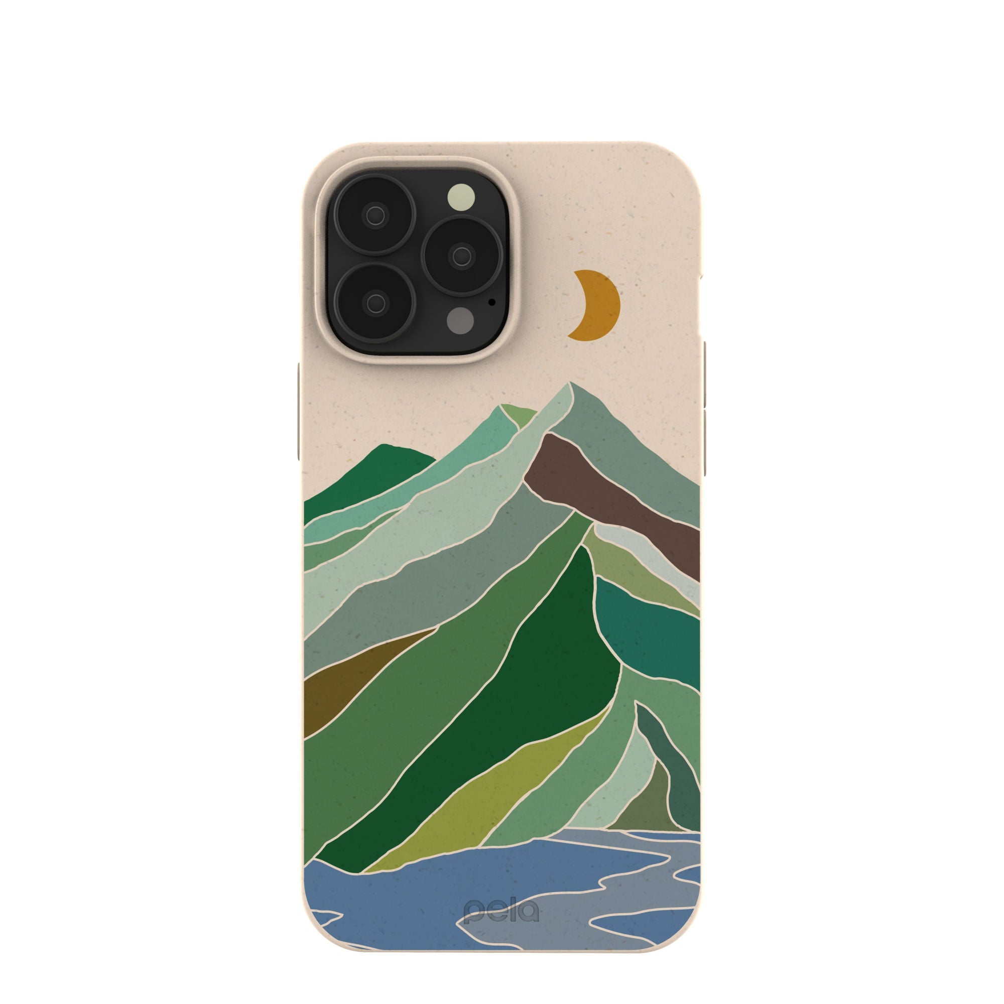 Seashell Mountain Sketch iPhone 13 Pro Max Case Refurbished - Pela Case refurbished available on Cerqular