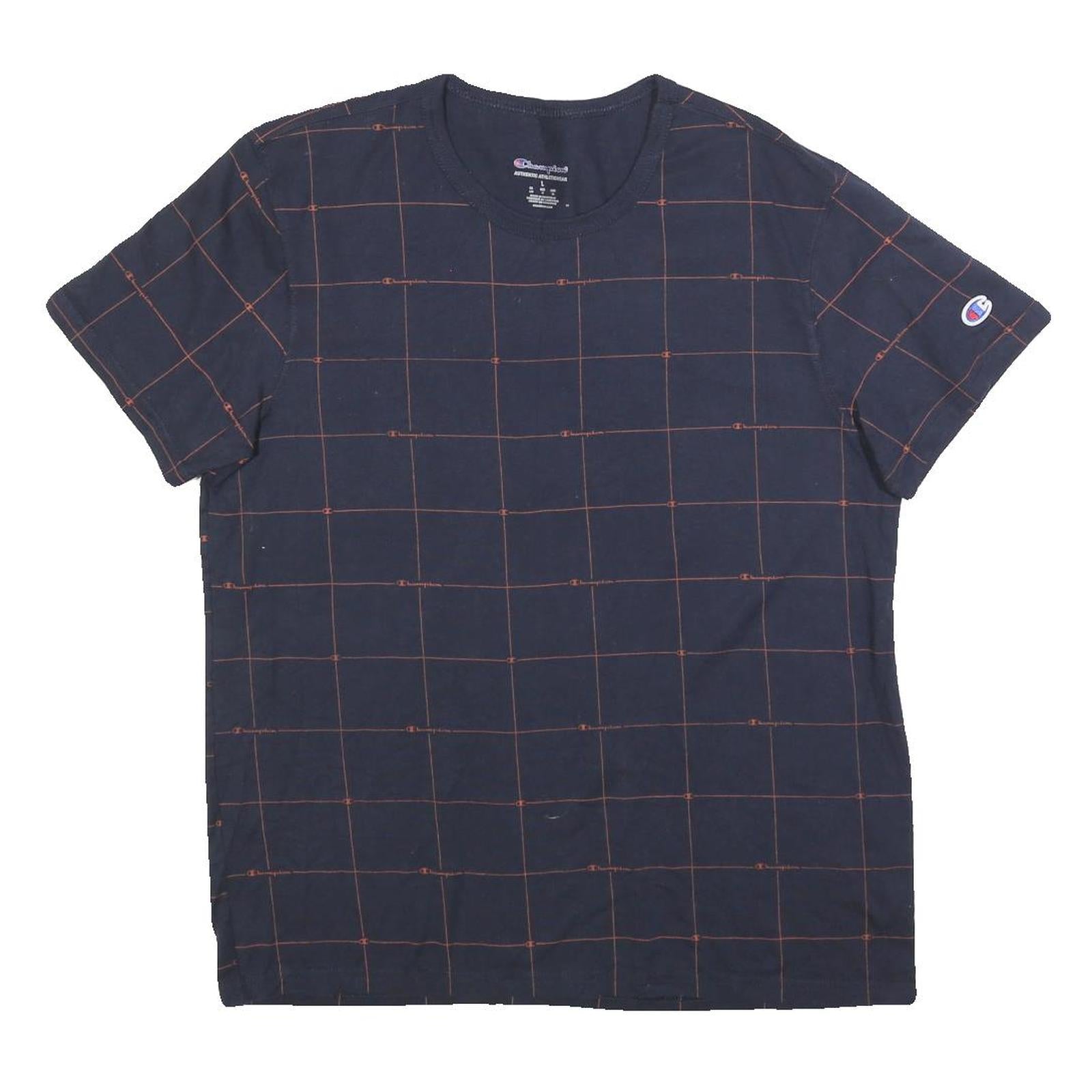 Buy CHAMPION Mens Navy & Red Graphic T-Shirt L Short Sleeve Crew Neck Cotton Blend Refurbished - $18.19 CHAMPION Mens Navy & Red Graphic T-Shirt L Short Sleeve Crew Neck Cotton Blend Refurbished - N/A refurbished available on Cerqular