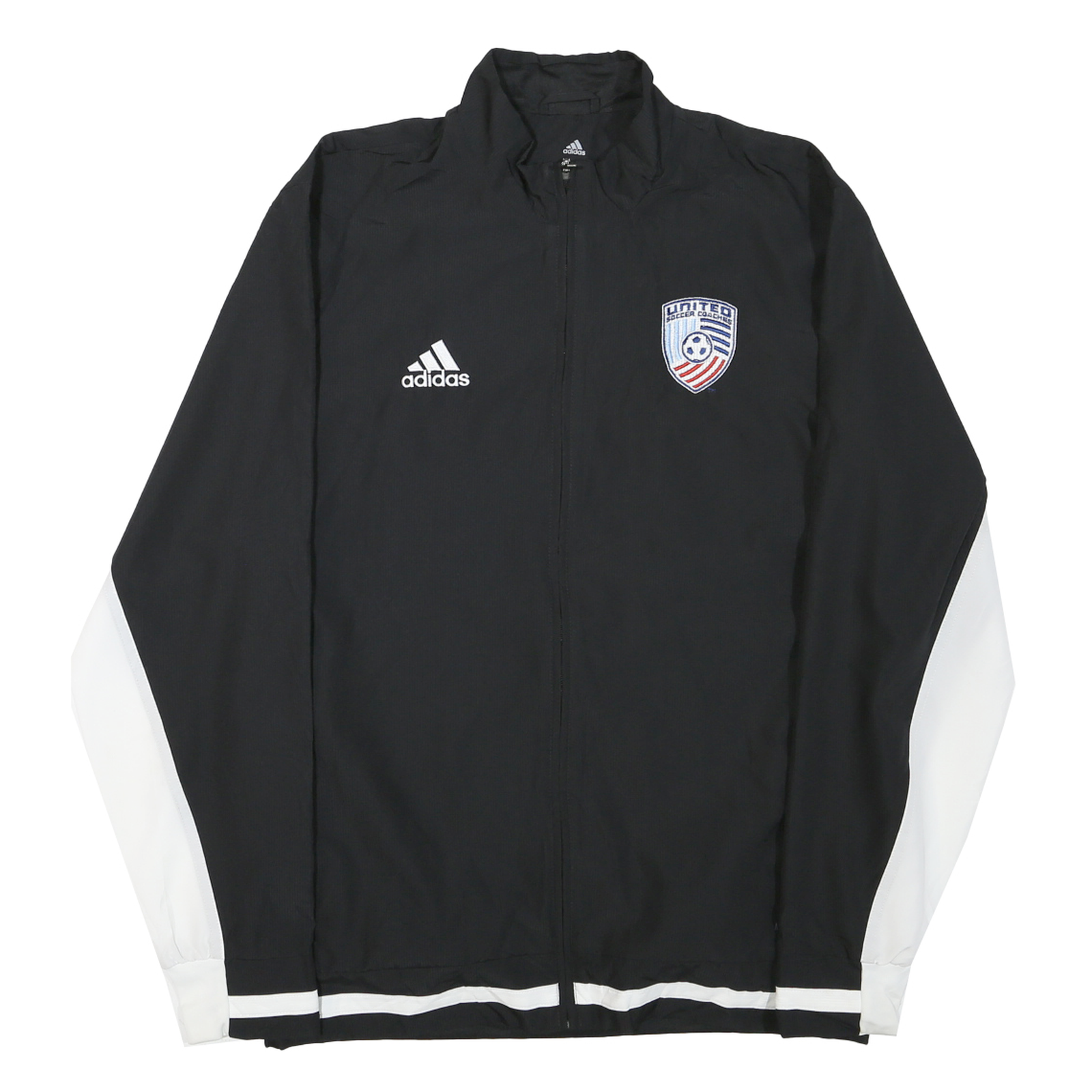 ADIDAS Mens Black & White United Soccer Coaches Track Jacket M Polyester Blend Refurbished - N/A refurbished available on Cerqular