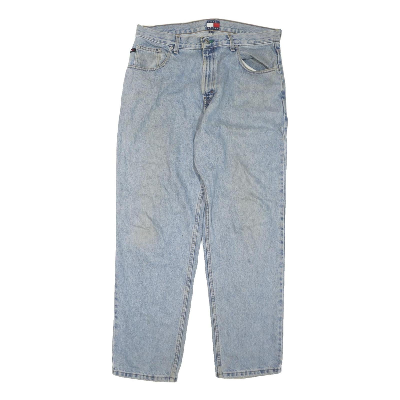 TOMMY HILFIGER Mens Jeans Blue Regular Straight Denim Light W34 L30 Classic Fit Refurbished - N/A refurbished available on Cerqular