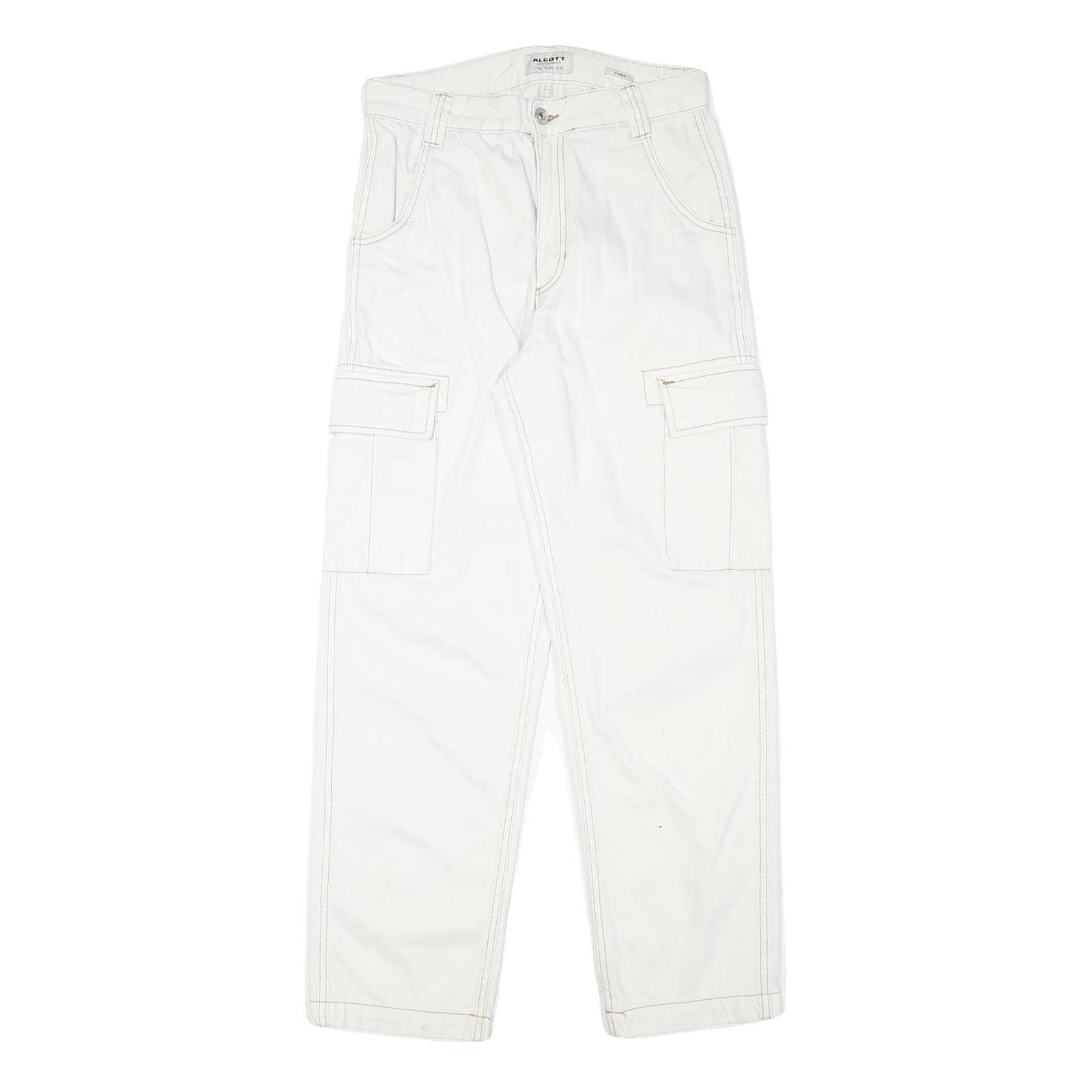 Buy ALCOTT Mens Jeans White Regular Straight Cotton Blend W29 L29 Cargo Pockets Refurbished - $20.79 ALCOTT Mens Jeans White Regular Straight Cotton Blend W29 L29 Cargo Pockets Refurbished - N/A refurbished available on Cerqular