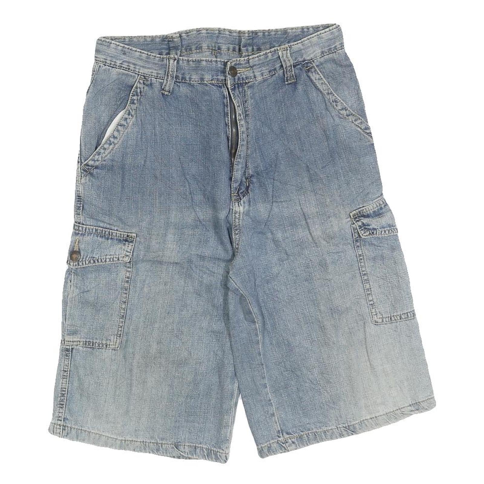 JOHN KAIN JEANS Mens Blue Cargo Cotton Blend M W30 Casual Shorts Refurbished - N/A refurbished available on Cerqular