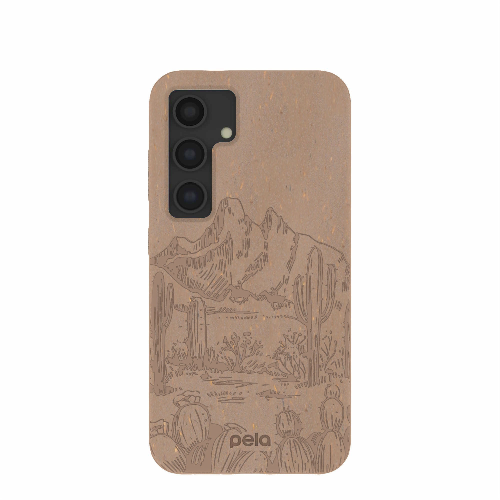 Chocolate Brown Desert Run Samsung Galaxy S24 Case Refurbished - Pela Case refurbished available on Cerqular