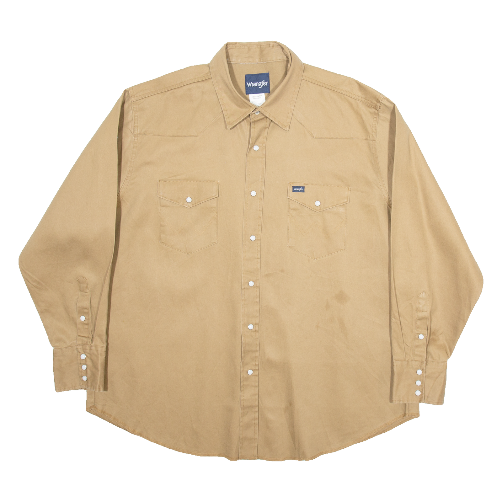 WRANGLER Mens Worker Shirt Brown Long Sleeve 2XL Refurbished - N/A refurbished available on Cerqular