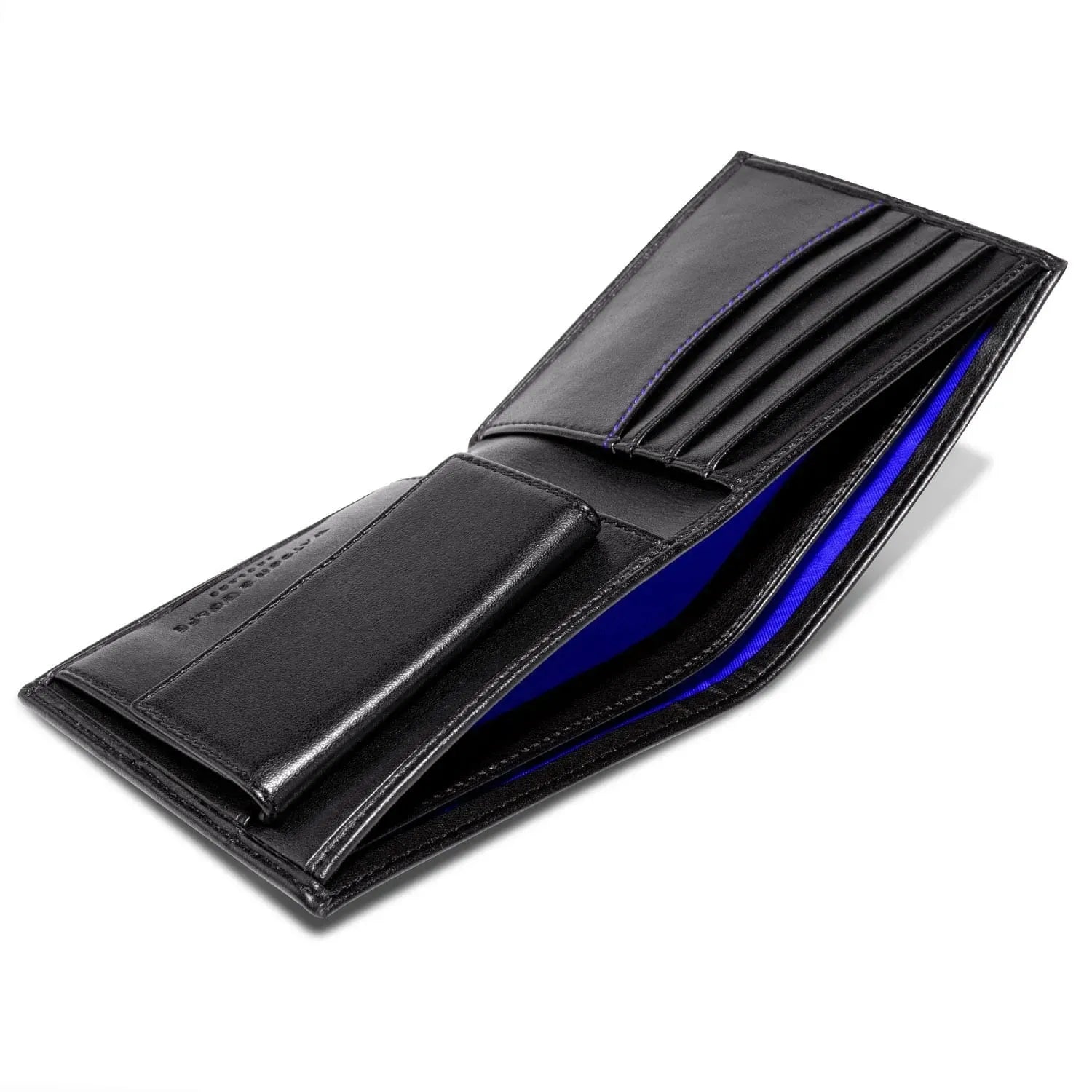 Coin Wallet in Black with Cobalt Blue Refurbished - Watson & Wolfe refurbished available on Cerqular