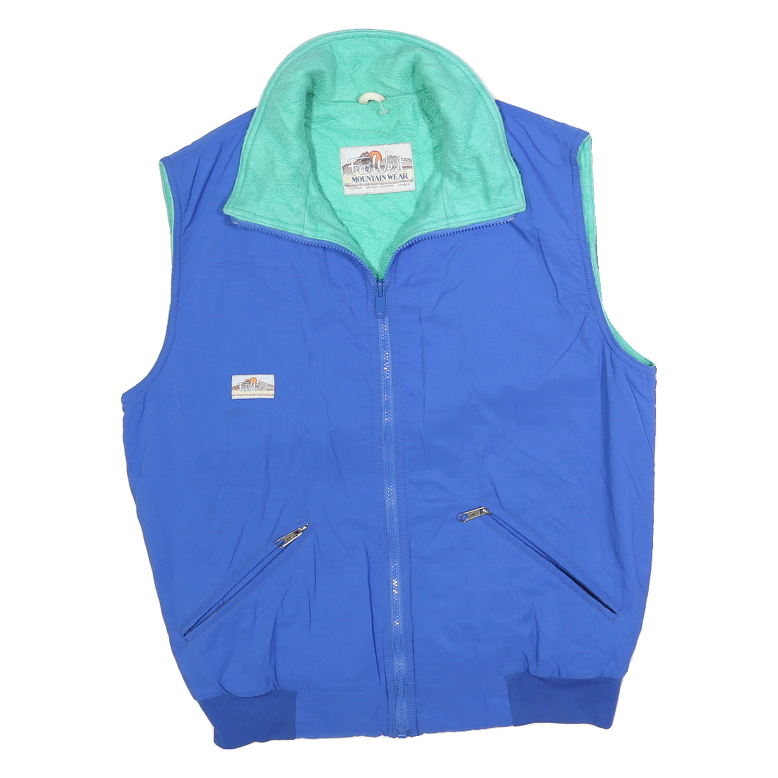 Buy FAR WEST Mens Blue & Teal Sleeveless Zip Jacket L Polyester Outdoor Vest Refurbished - $36.39 FAR WEST Mens Blue & Teal Sleeveless Zip Jacket L Polyester Outdoor Vest Refurbished - N/A refurbished available on Cerqular