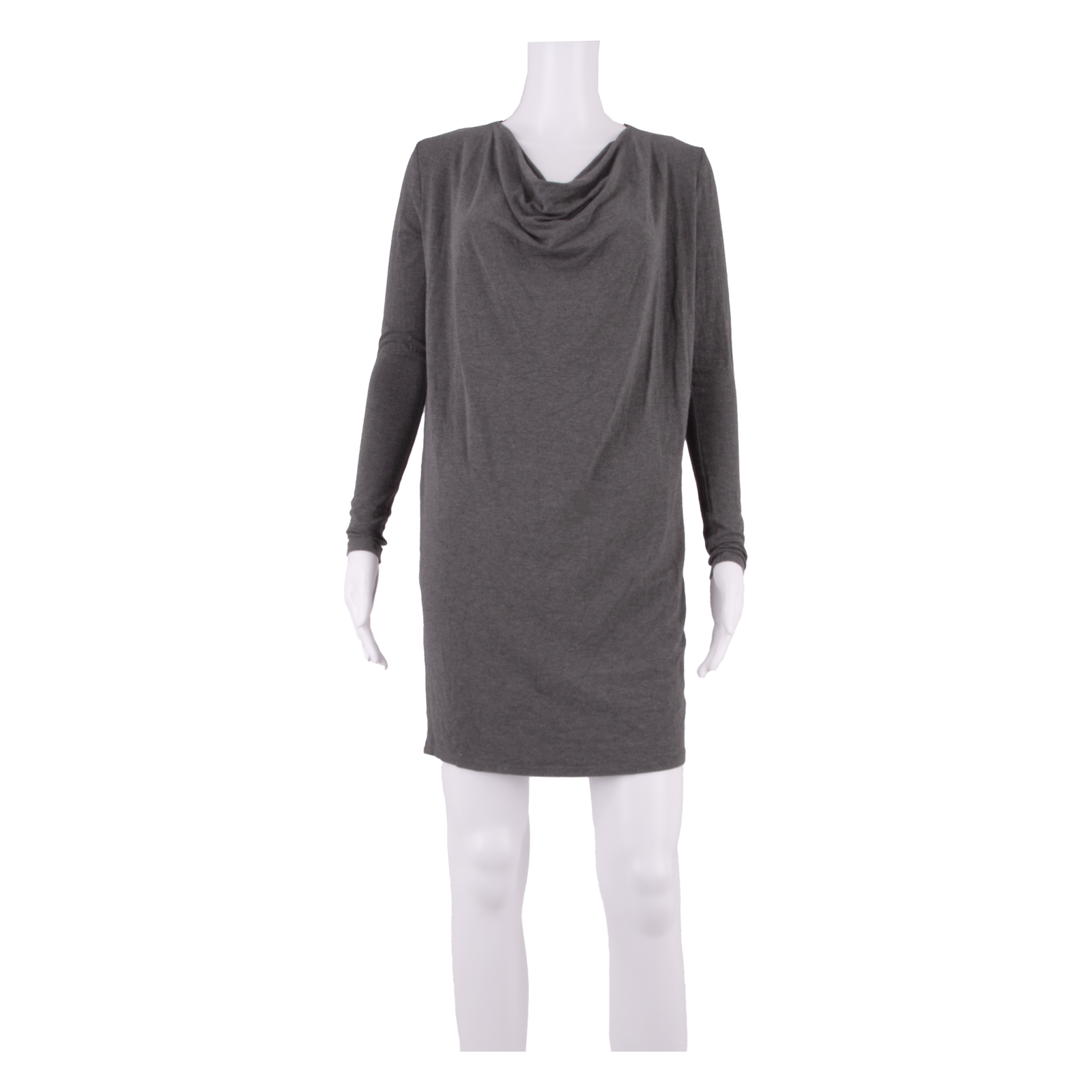 GANNI Womens Shift Dress Grey Long Sleeve Knee Length M Refurbished - N/A refurbished available on Cerqular