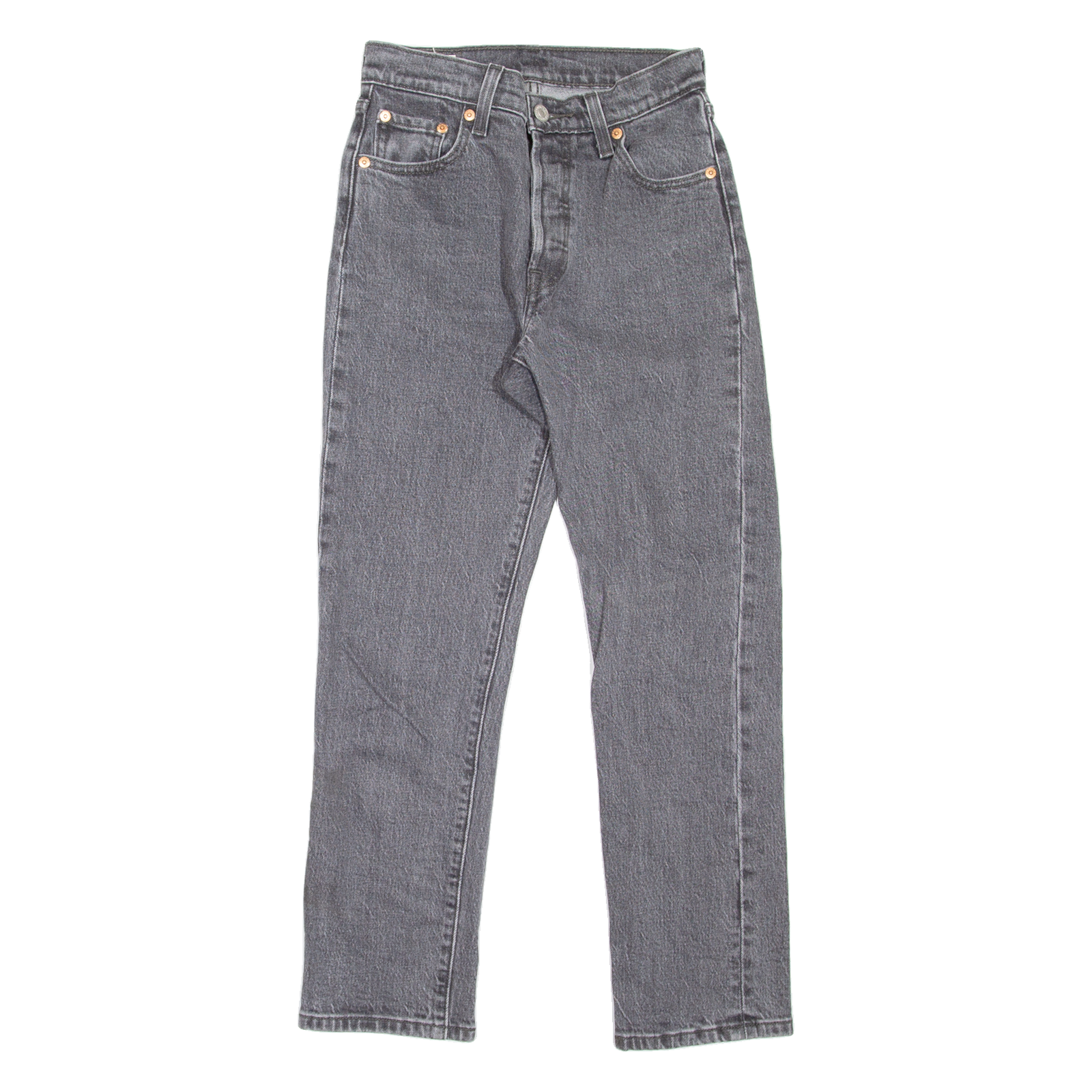 LEVI'S 501 BIG E Jeans Womens Grey Regular Straight W23 L26 Refurbished - N/A refurbished available on Cerqular