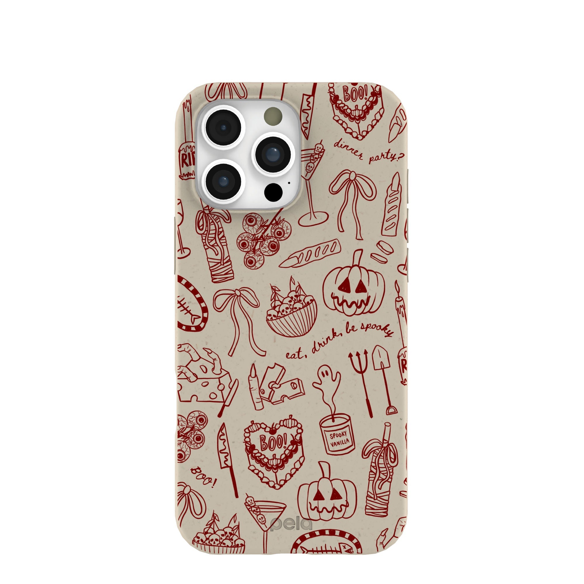 London Fog Spooky Dinner Party iPhone 16 Pro Max Case Refurbished - Pela Case refurbished available on Cerqular