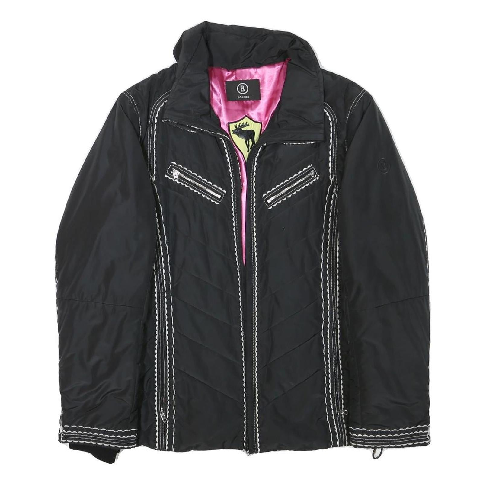 BOGNER Womens Black Zip Jacket S Polyester Blend Quilted Casual Outdoor Refurbished - N/A refurbished available on Cerqular