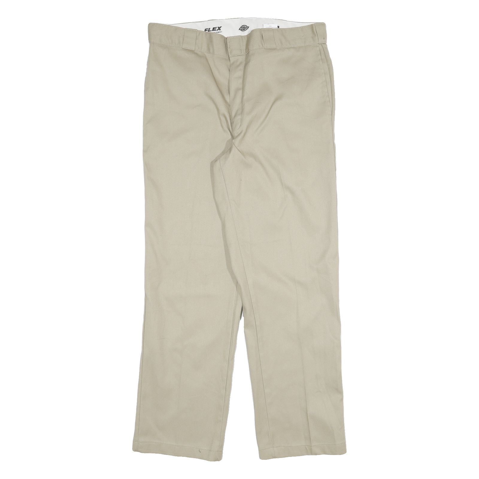 DICKIES Mens Regular Fit Beige Cotton Blend Straight Leg Trousers W36 L32 Refurbished - N/A refurbished available on Cerqular