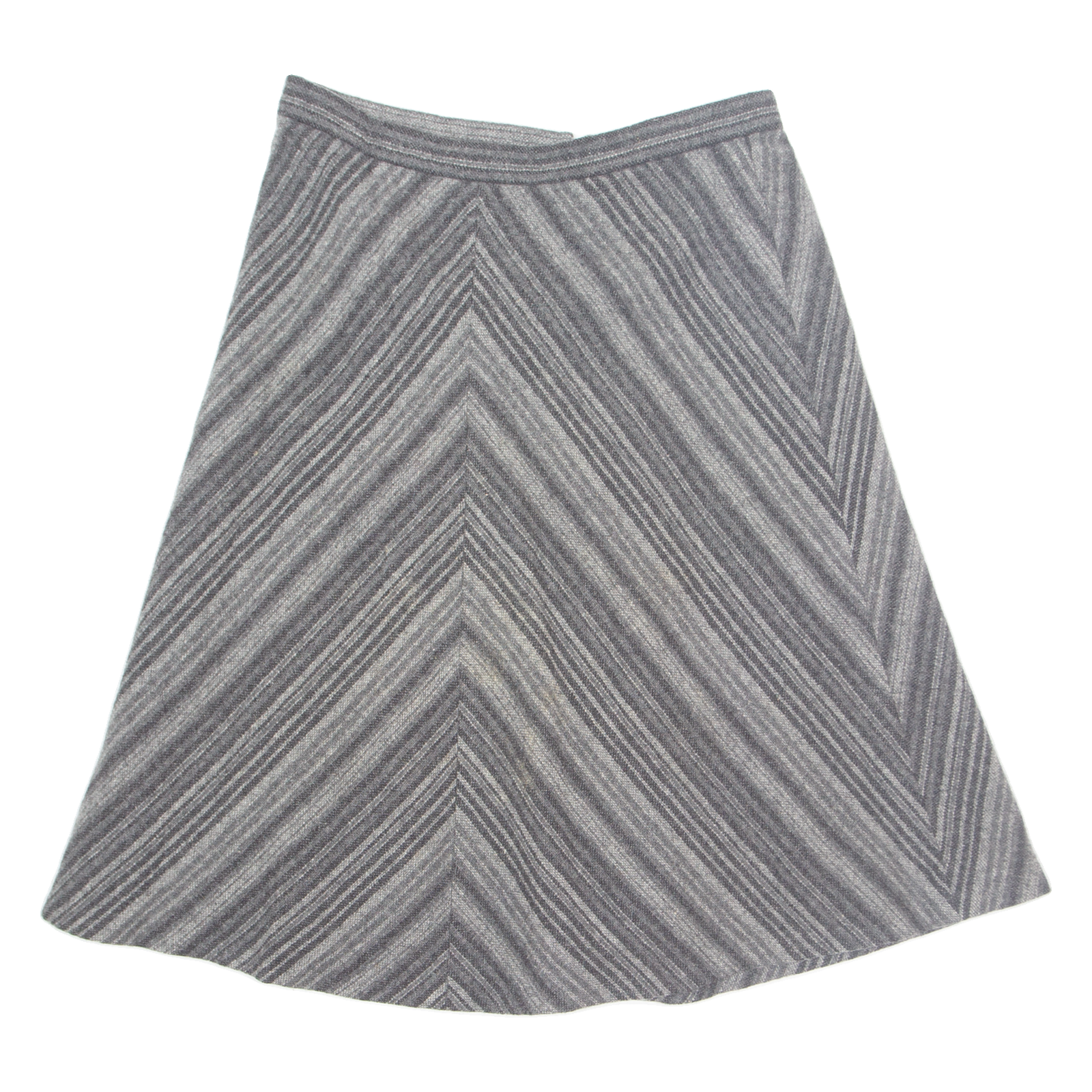 Womens Flare Skirt Grey Knee Length 90s Chevron M Refurbished - N/A refurbished available on Cerqular