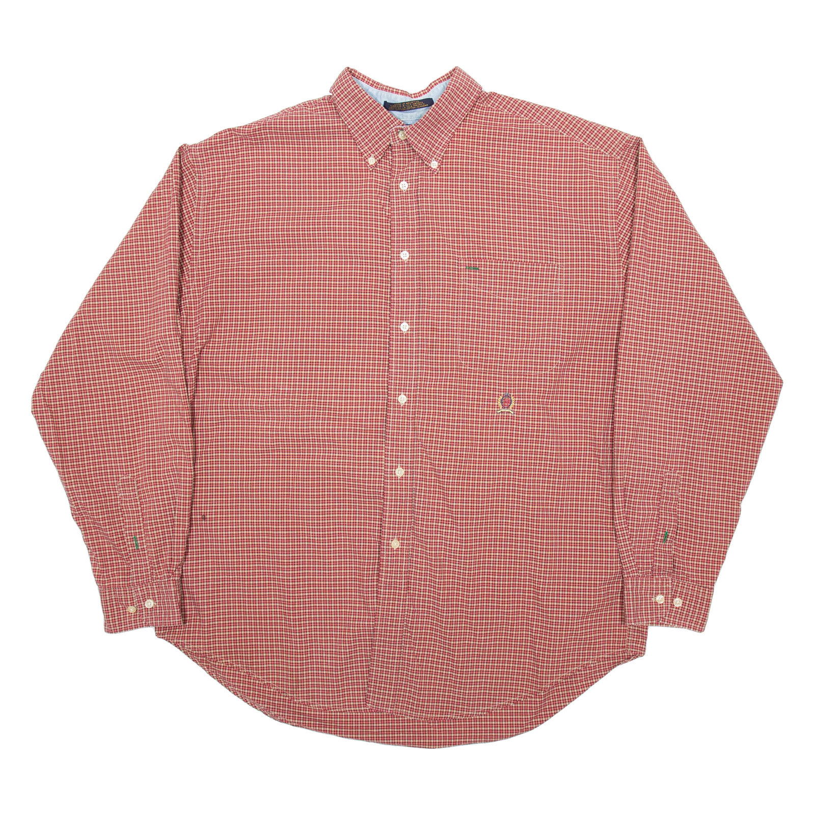 TOMMY HILFIGER Mens Shirt Red Check Long Sleeve XL Refurbished - N/A refurbished available on Cerqular