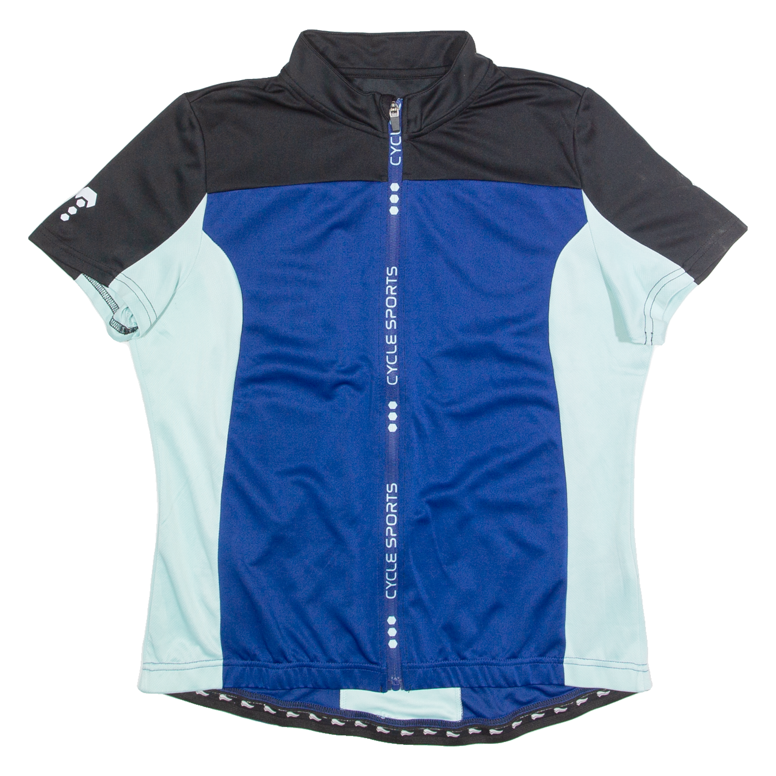 Cycling Zip Up Womens Jersey Blue High Neck L Refurbished - N/A refurbished available on Cerqular