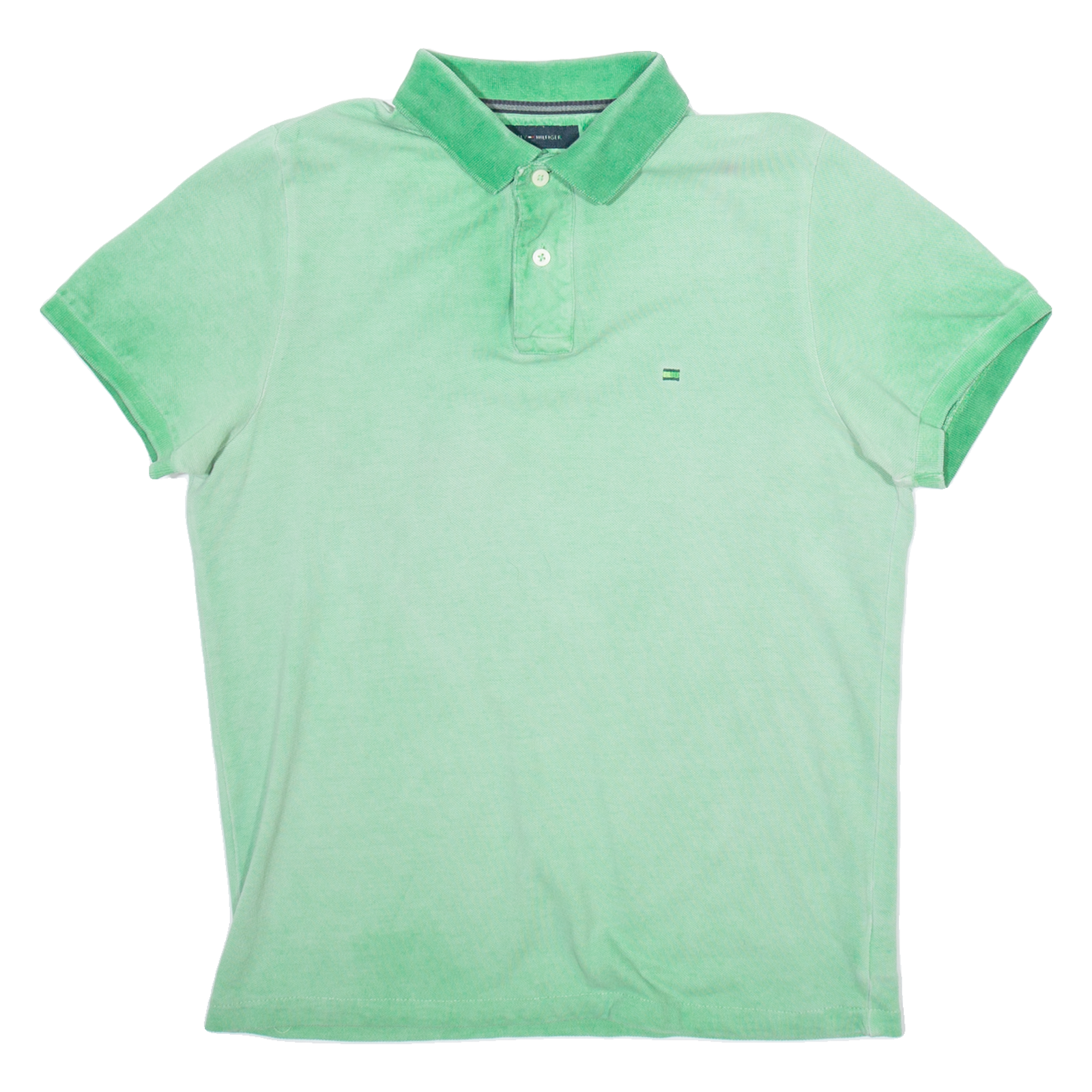 TOMMY HILFIGER Mens Polo Shirt Green S Refurbished - N/A refurbished available on Cerqular