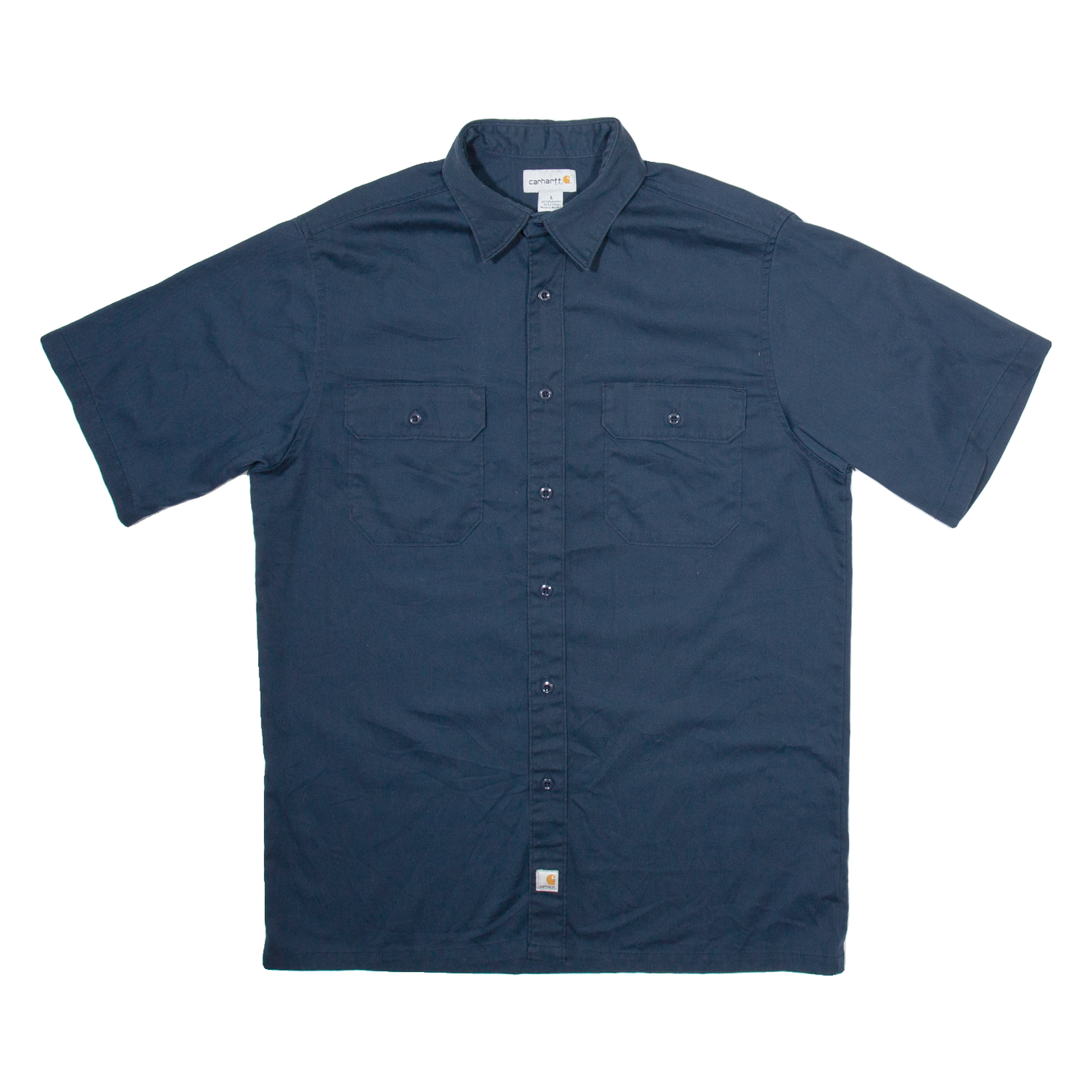 CARHARTT Mens Worker Shirt Blue L Refurbished - N/A refurbished available on Cerqular