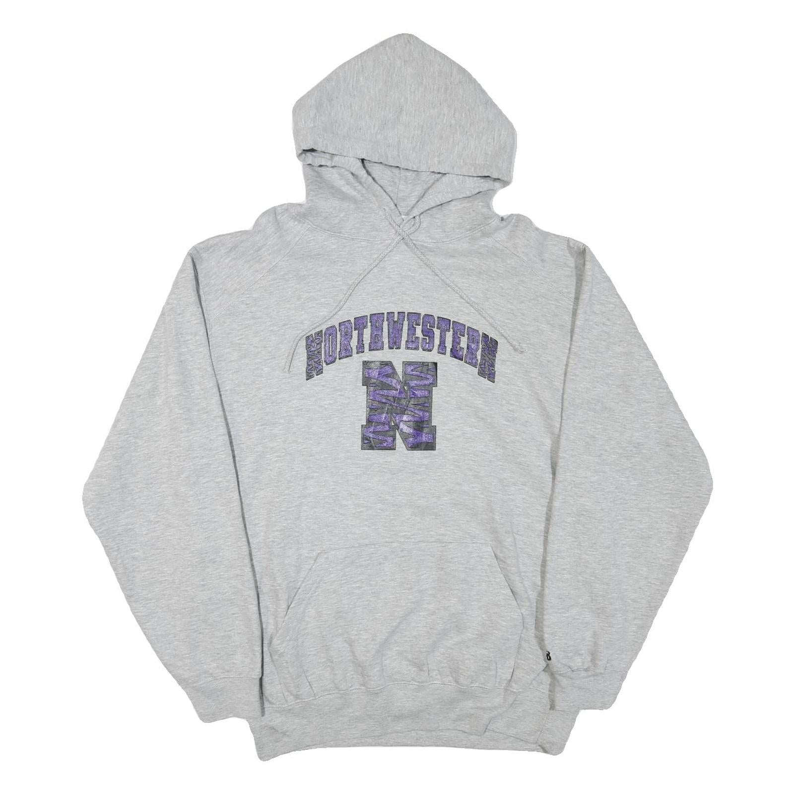 BADGER Mens Grey Northwestern Pullover Hoodie L Cotton Blend Casual Refurbished - N/A refurbished available on Cerqular