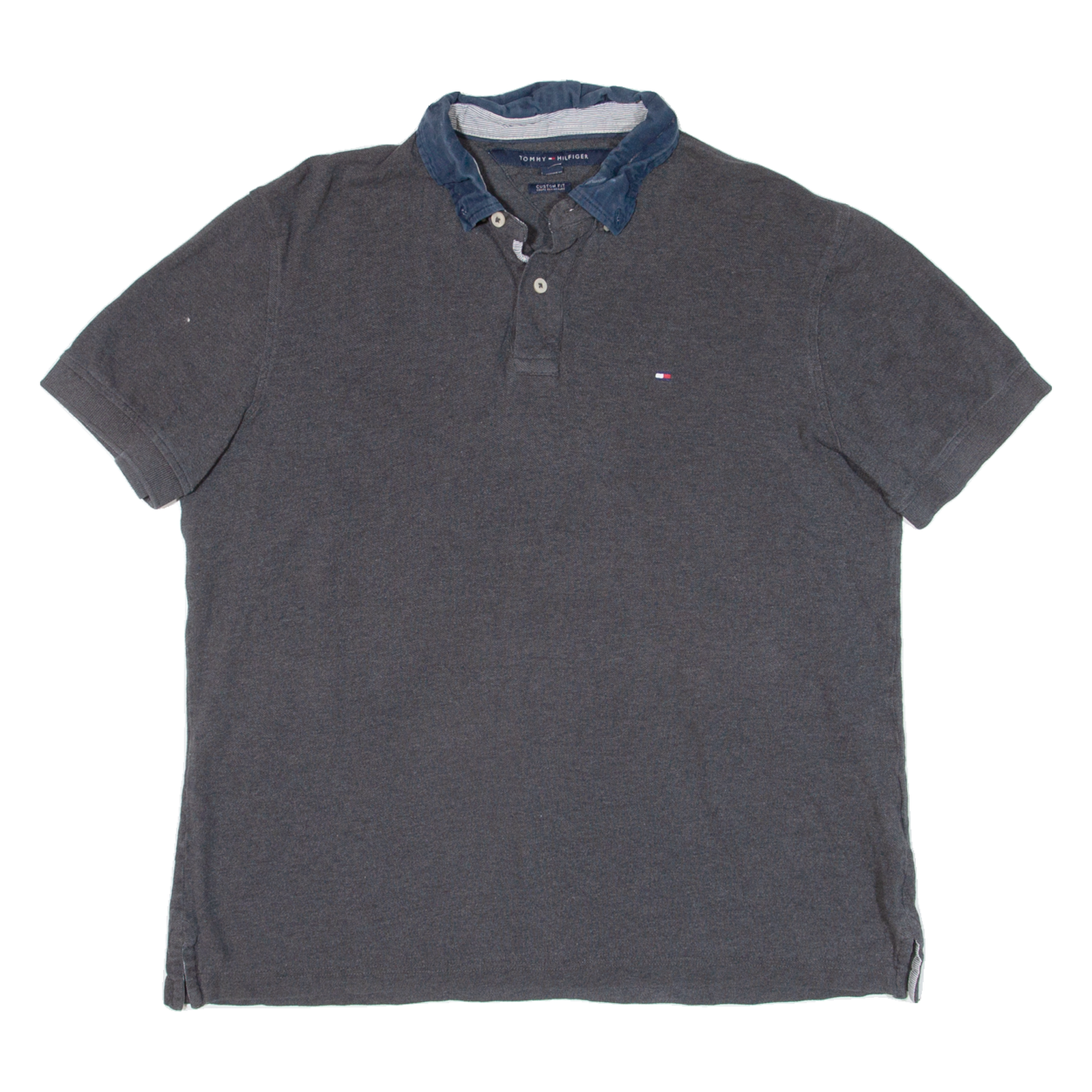 TOMMY HILFIGER Custom Fit Mens Polo Shirt Grey L Refurbished - N/A refurbished available on Cerqular