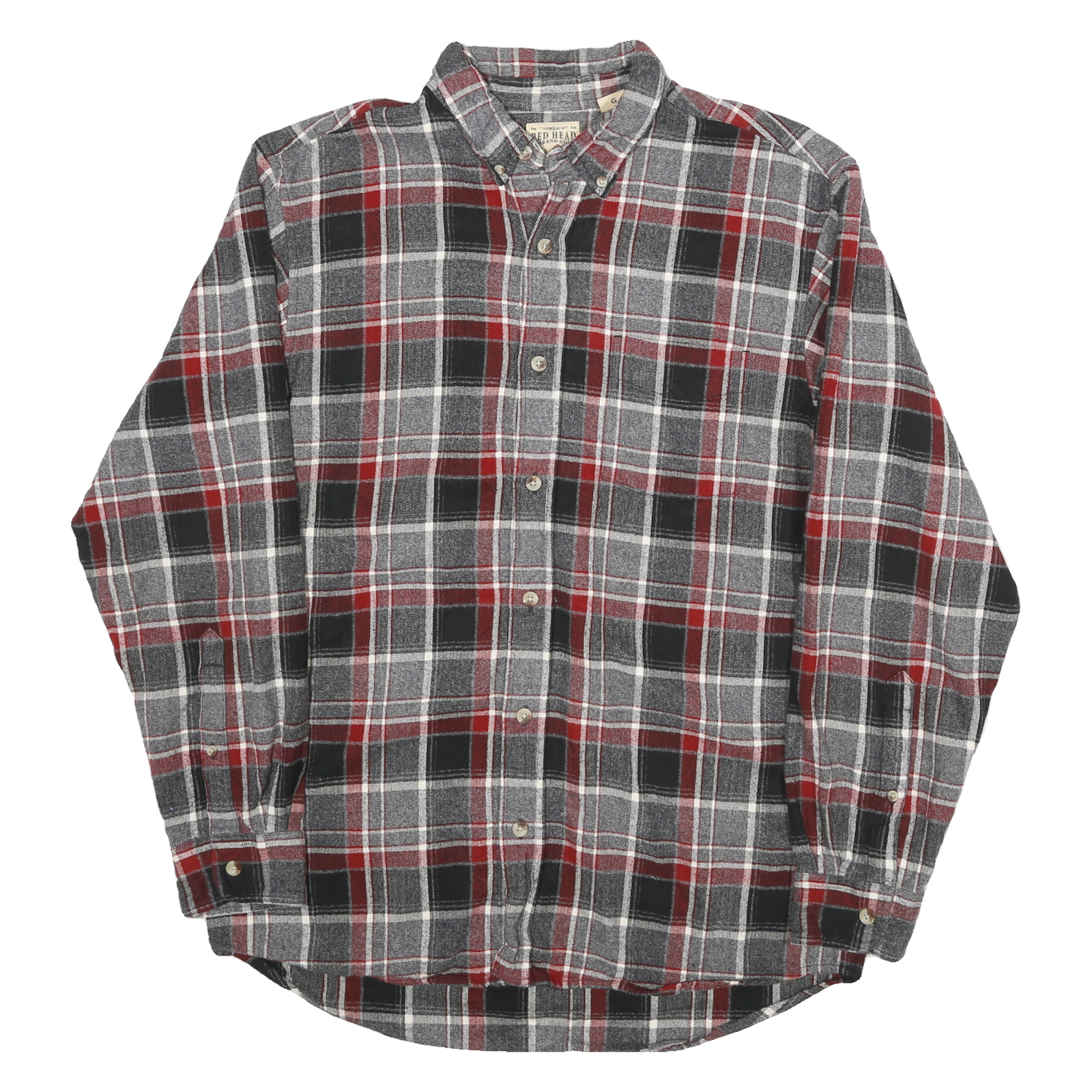 Buy REDHEAD Mens Grey & Red Check Shirt L Button-Down Collar Cotton Blend Casual Refurbished - $36.39 REDHEAD Mens Grey & Red Check Shirt L Button-Down Collar Cotton Blend Casual Refurbished - N/A refurbished available on Cerqular